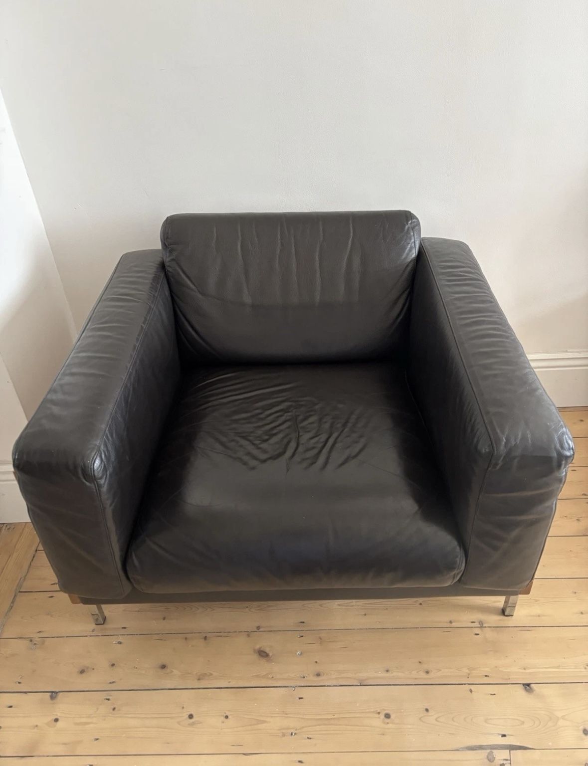 Robin Day 'Days Forum' Vintage  1 Seater Sofa Chair, Habitat Brown Leather