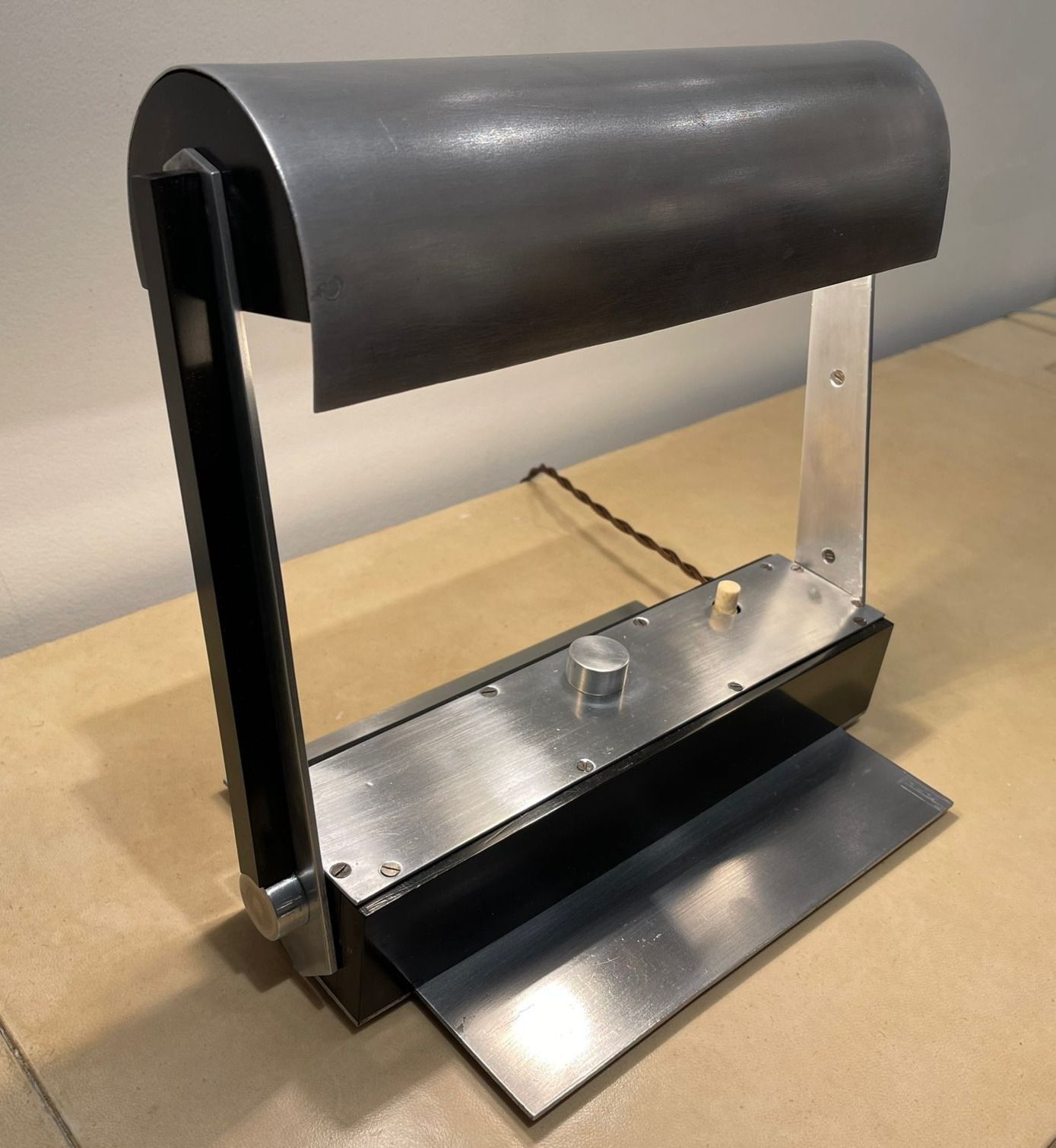 Rare Piano Lamp By Jacques Le Chevallier And René Koechlin, Model No. 58, Art Déco, 1929