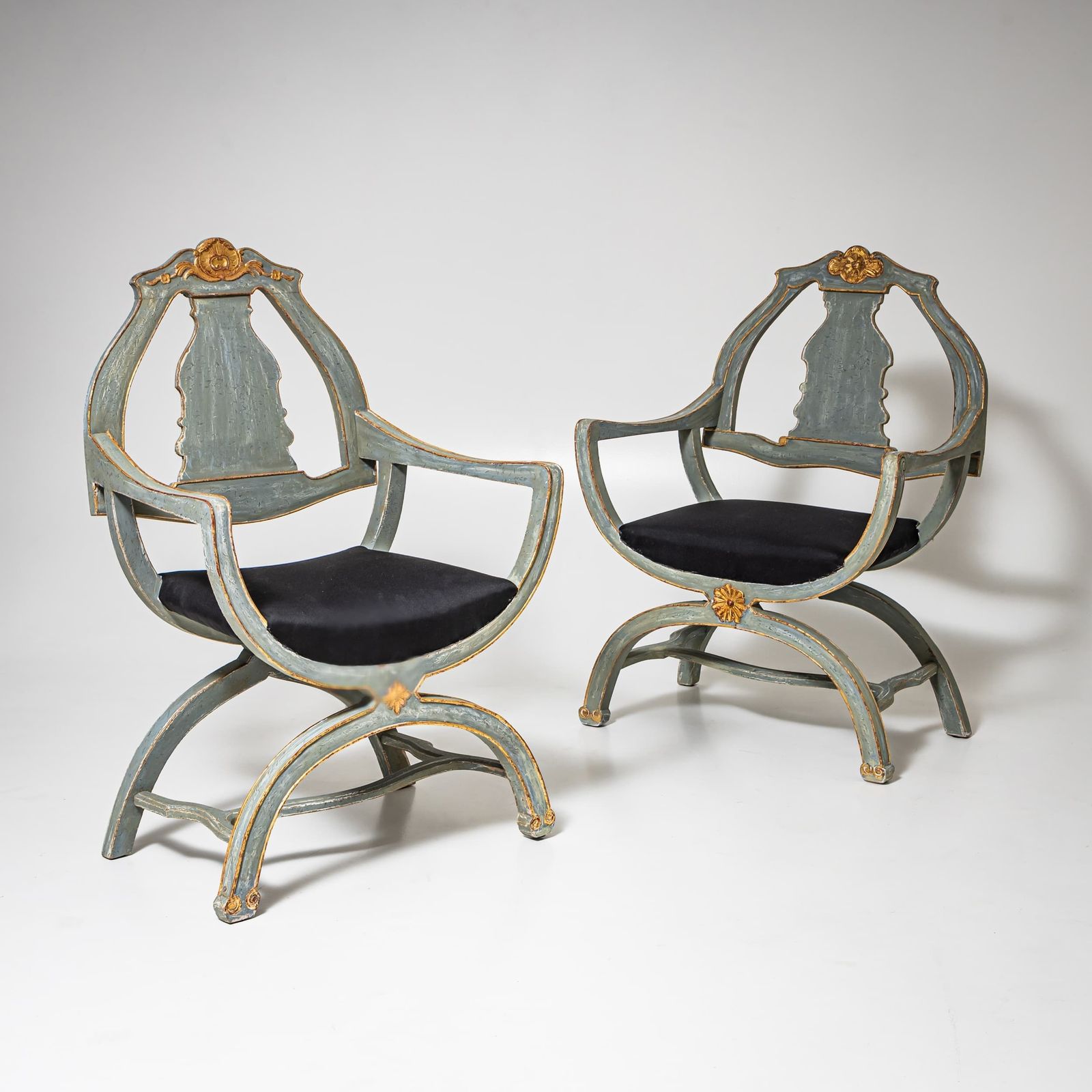 Pair Of Armchairs, Saxony, 18th Century photo vintage