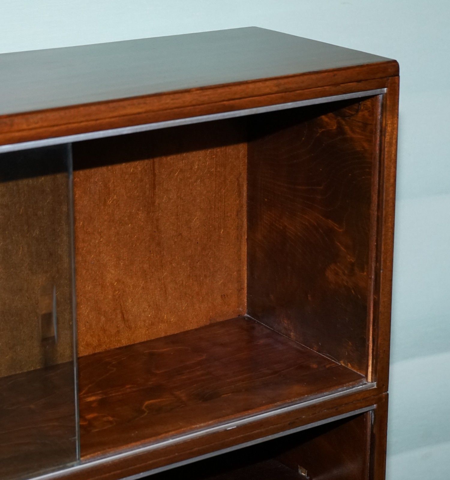 Furniture Circa 1930s Minty Of Oxford Three Tier Glass Front Barrister Bookcase Cabinet photo