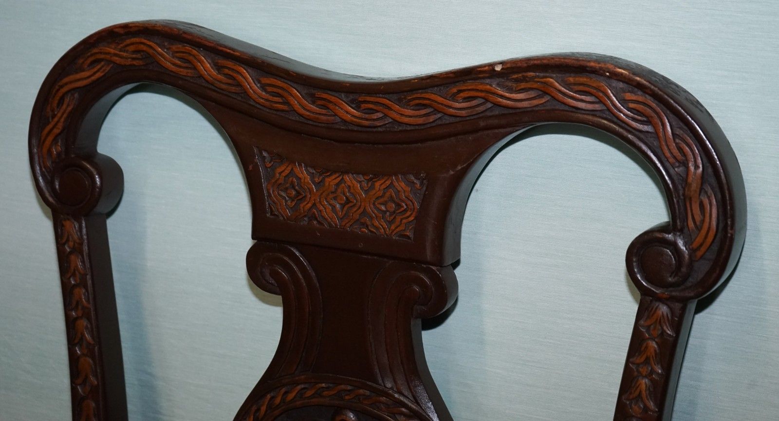 Anglo Indian Wooden Heavily Carved Elephant Detail Single Caver Armchair photo 950.0