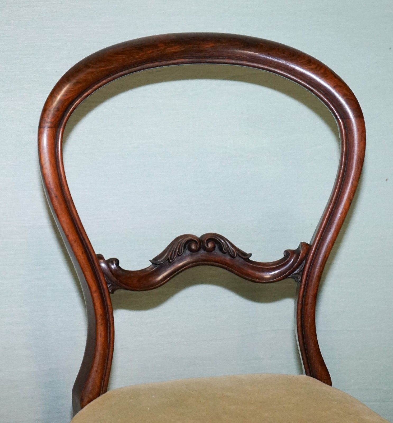 Set Of Six Circa 1860 Victorian Balloon Back Dinning Chairs photo vinterior