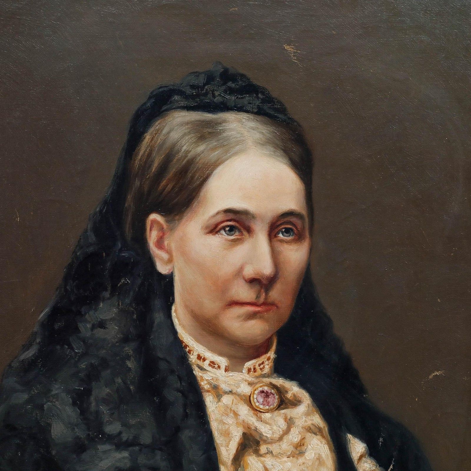 Framed Late 19th Century Oil Portrait Of A Widow photo 550.0