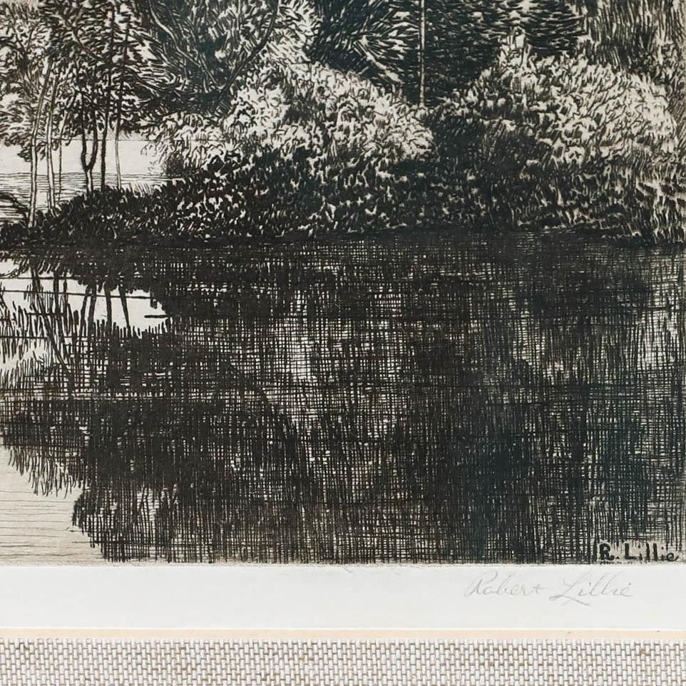 Robert Lillie (1867 1949) Early 20th Century Etching, Taynish Loch photo buy