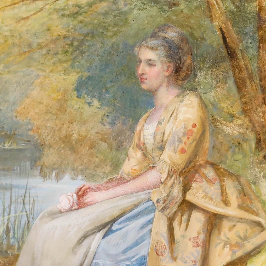 William Harris Weatherhead (1843 1903) 1873 Watercolour, Lost In Thought photo Art