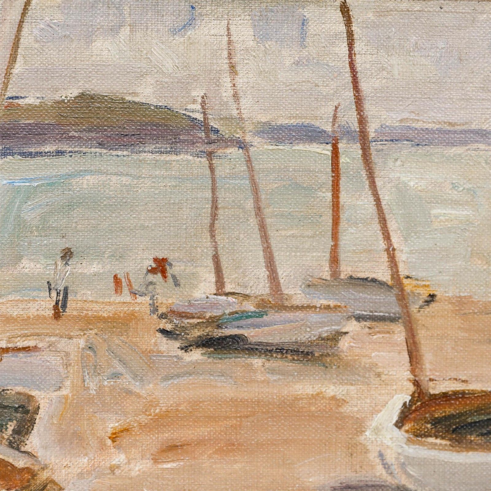Bertrand Py (1895 1973) Mid 20th Century Oil, Boats photo Art