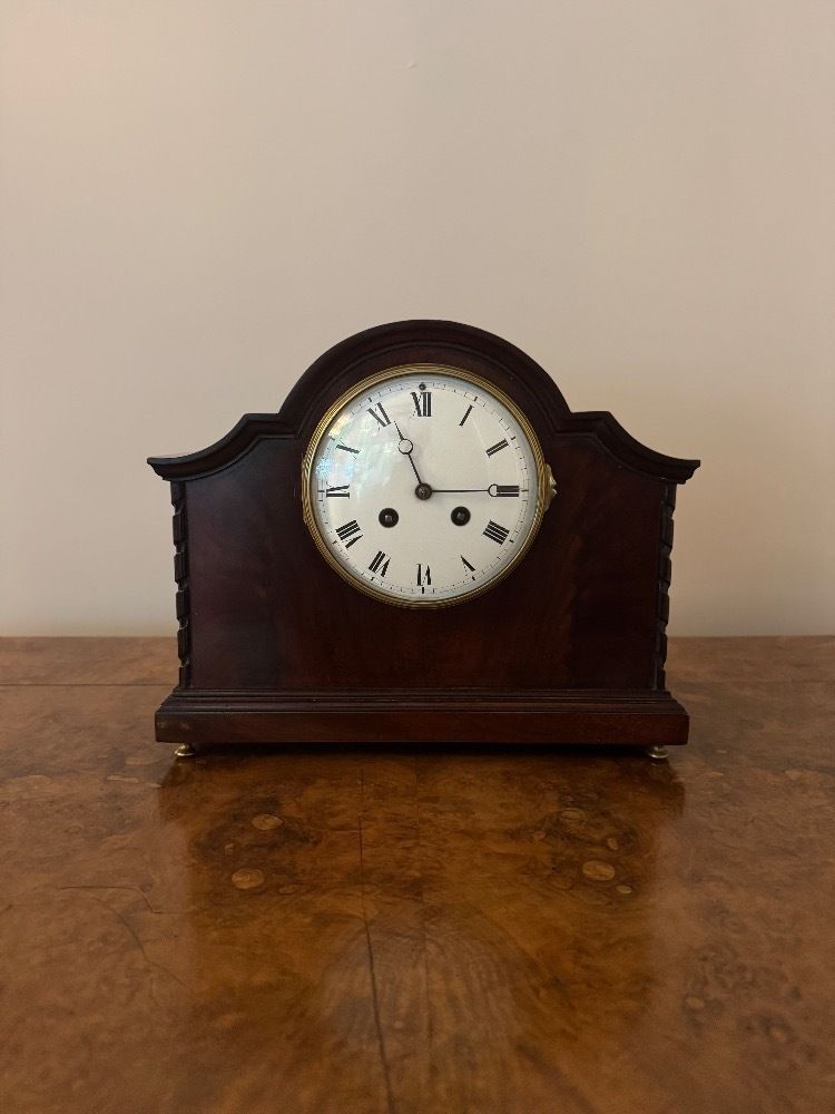 Lovely Quality Antique Mahogany Mantle Clock