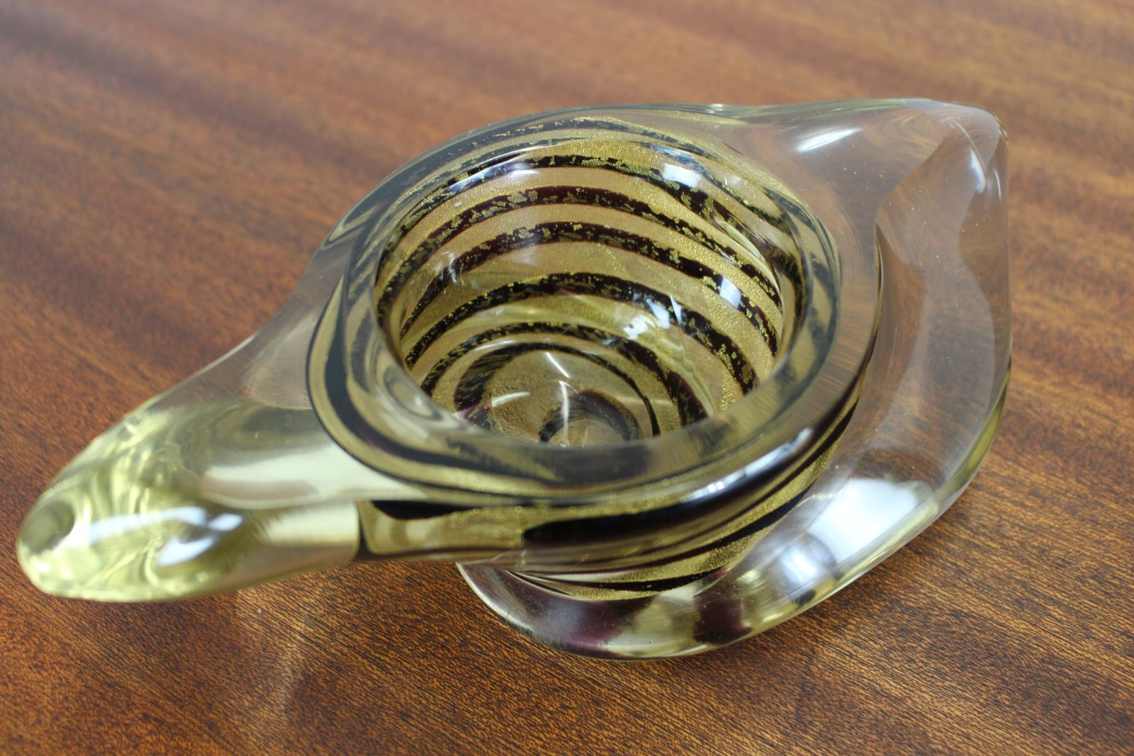 Stylish 1950’s Barovier And Toso Zebrati Bowl Of Unusual Form photo buy