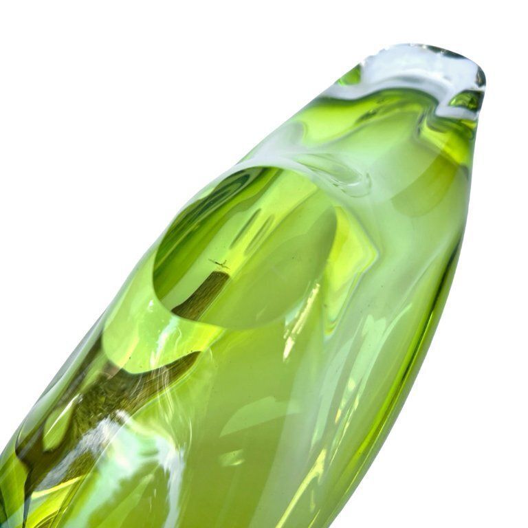 Green Glass Bowl, Designed By J. Broz, Skrdlovice, Czechoslovakia, 1960s. photo Home Decor