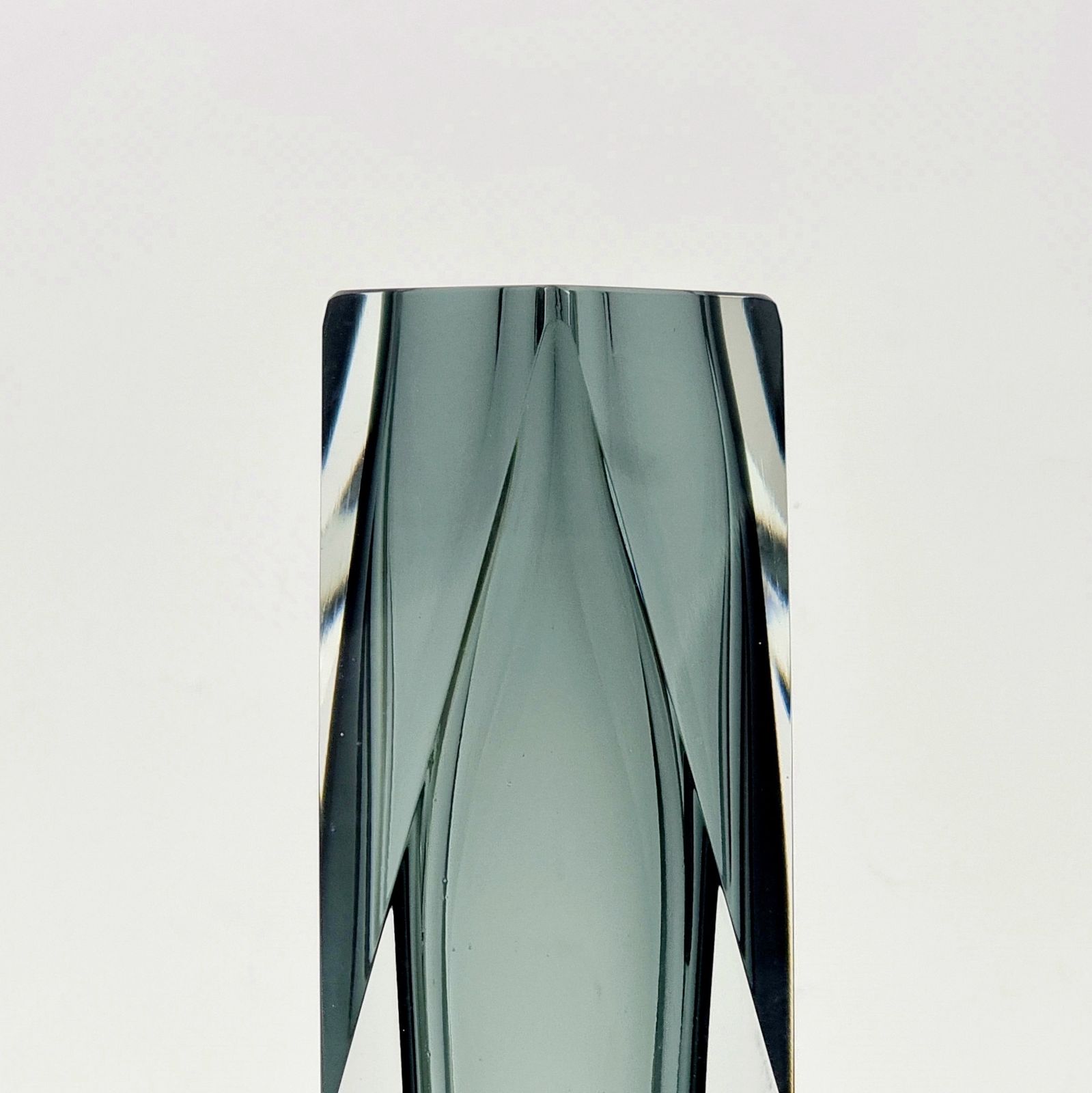Labelled Sommerso Murano Glass Vase By Flavio Poli For Alessandro Mandruzzato, Italy photo 235.0