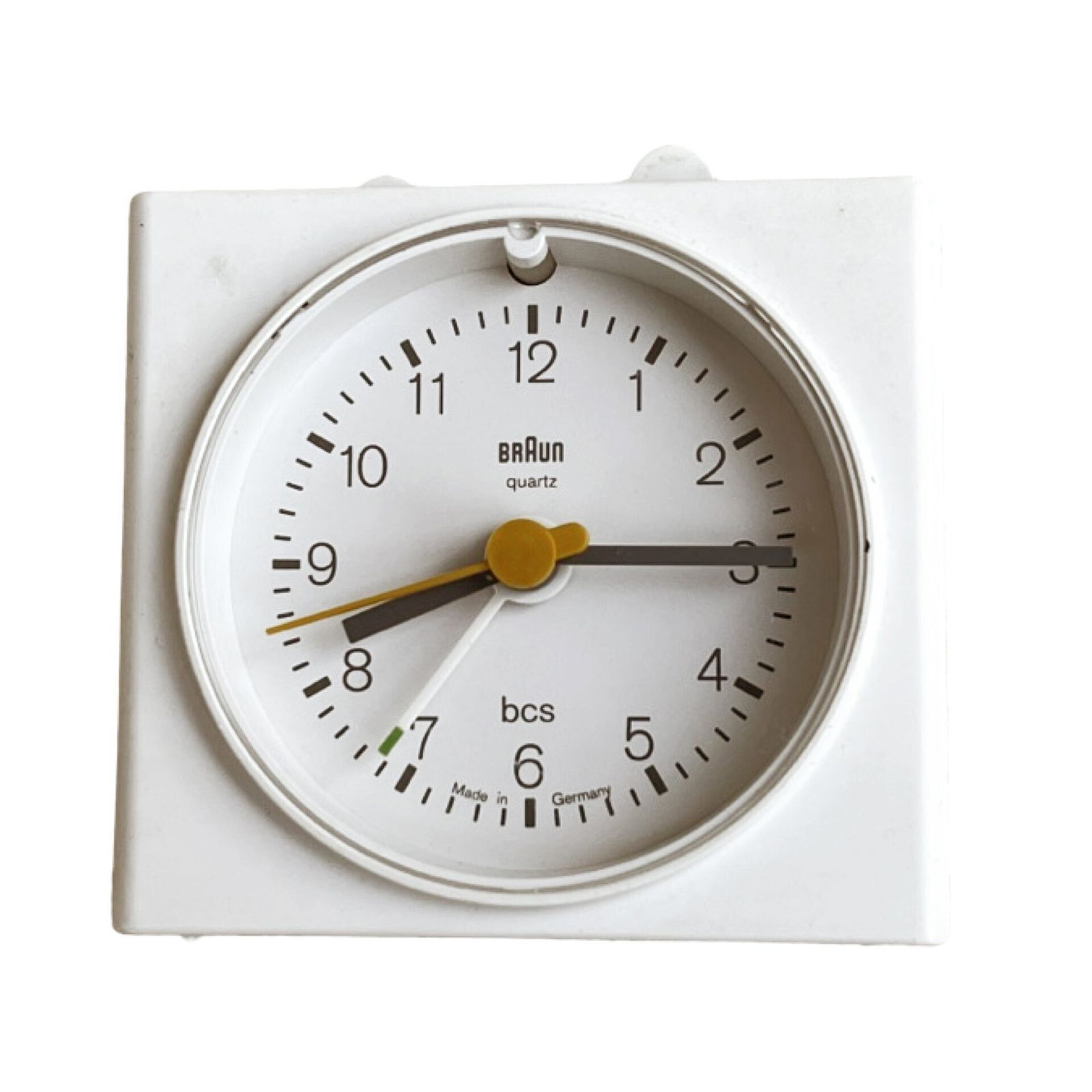 White Braun Alarm Clock, Designed By Dietrich Lubs, Germany 1992