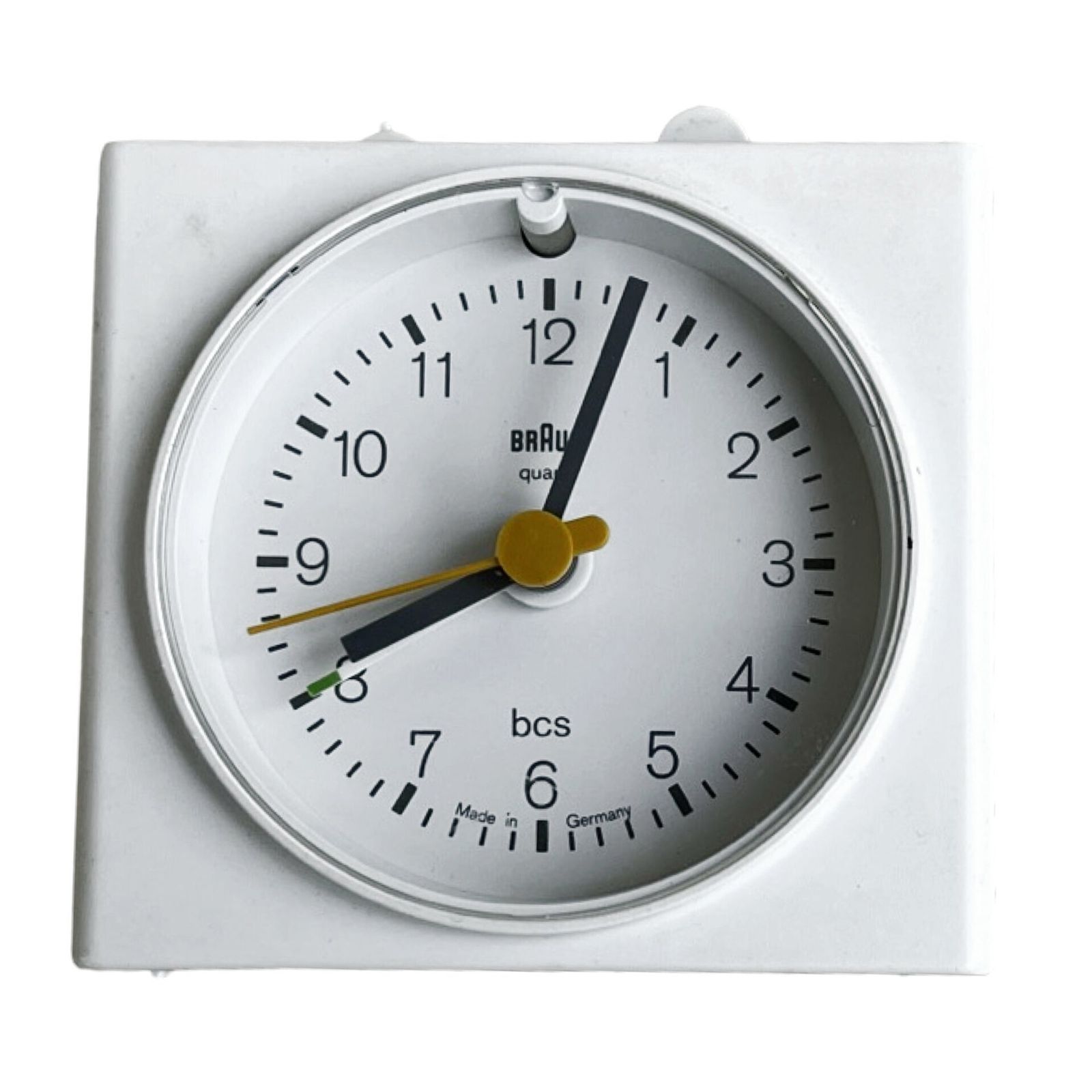 White Braun Alarm Clock, Designed By Dietrich Lubs, Germany 1992 photo for sale