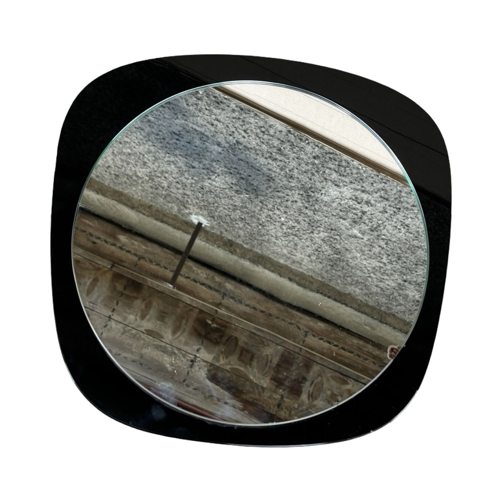 Asymmetrical Wall Mirror Poland 1970s photo furniture
