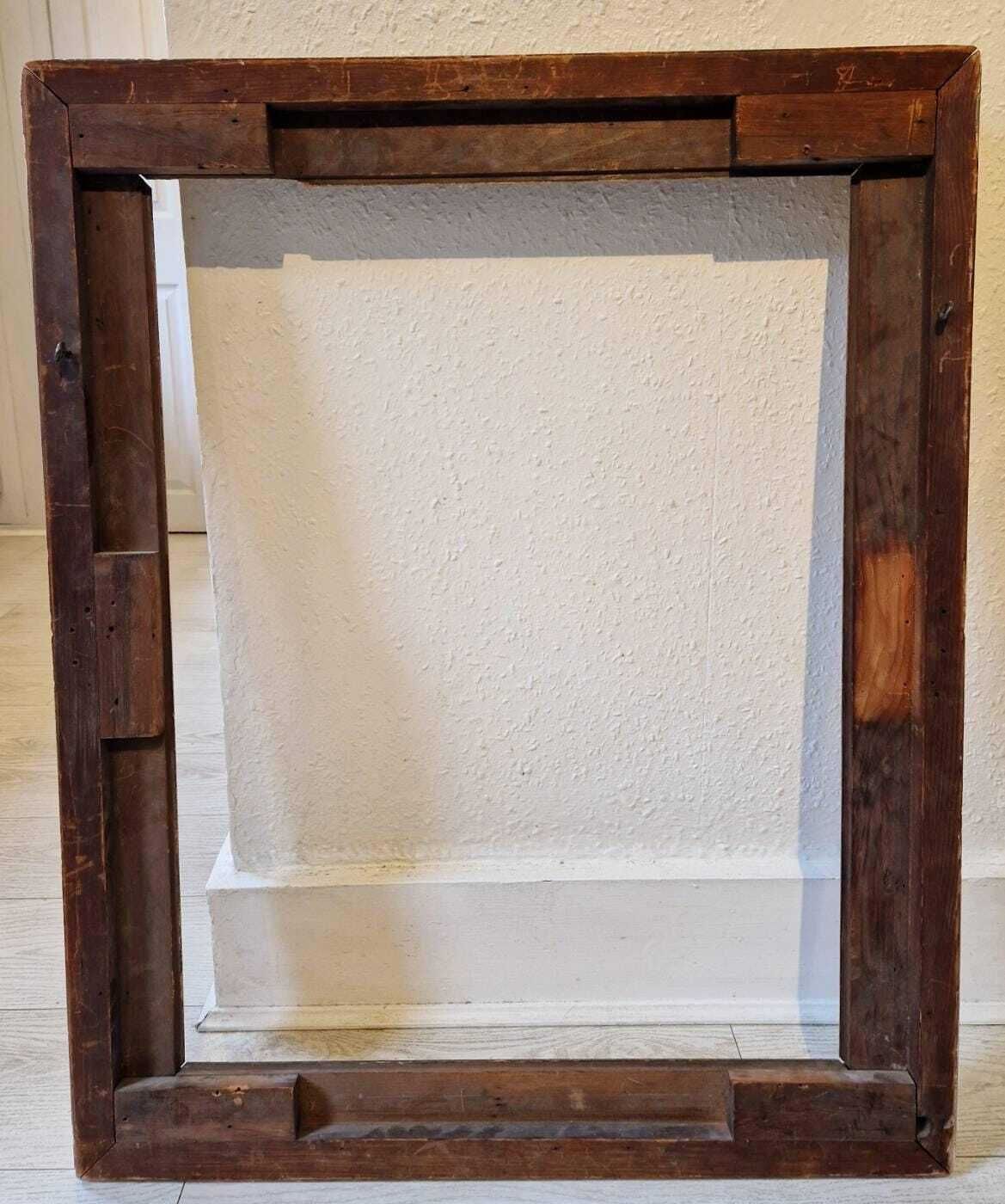 photo for sale Large Antique Wooden Gilt Picture Frame W 92cm X 72cm H
