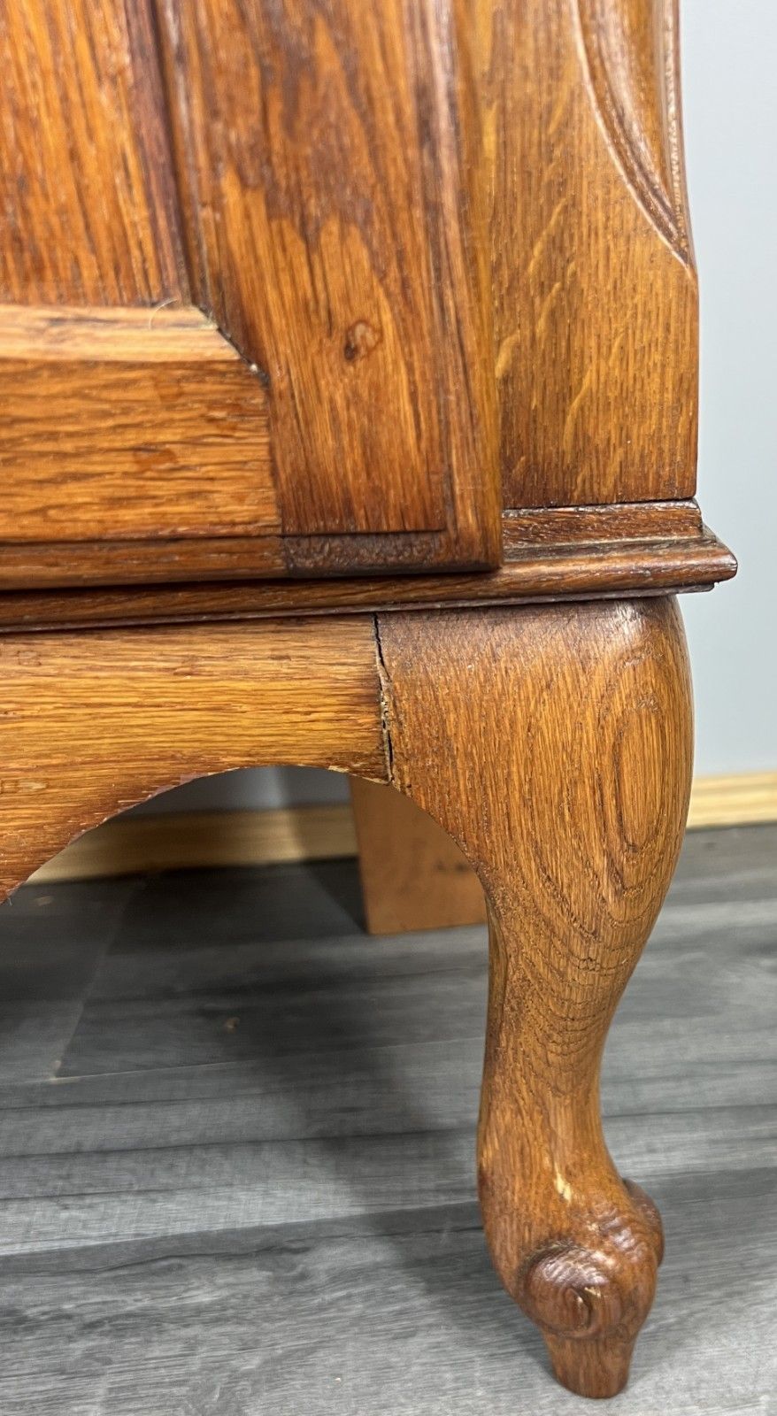 Pair Of  Bedside Tables Vintage French Louis Oak Nightstands Cabinets Lot 4300 photo buy