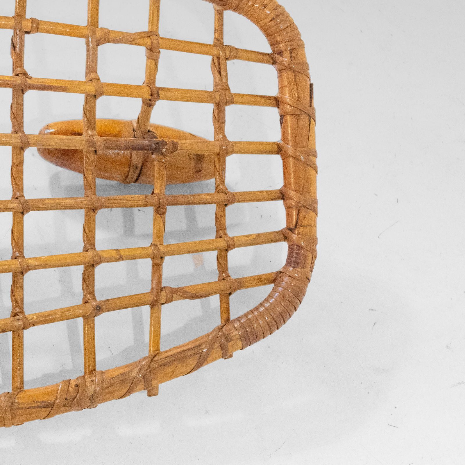 Italian Mid Century Bamboo And Rattan Coat Rack By Bonacina, 1960s photo vinterior