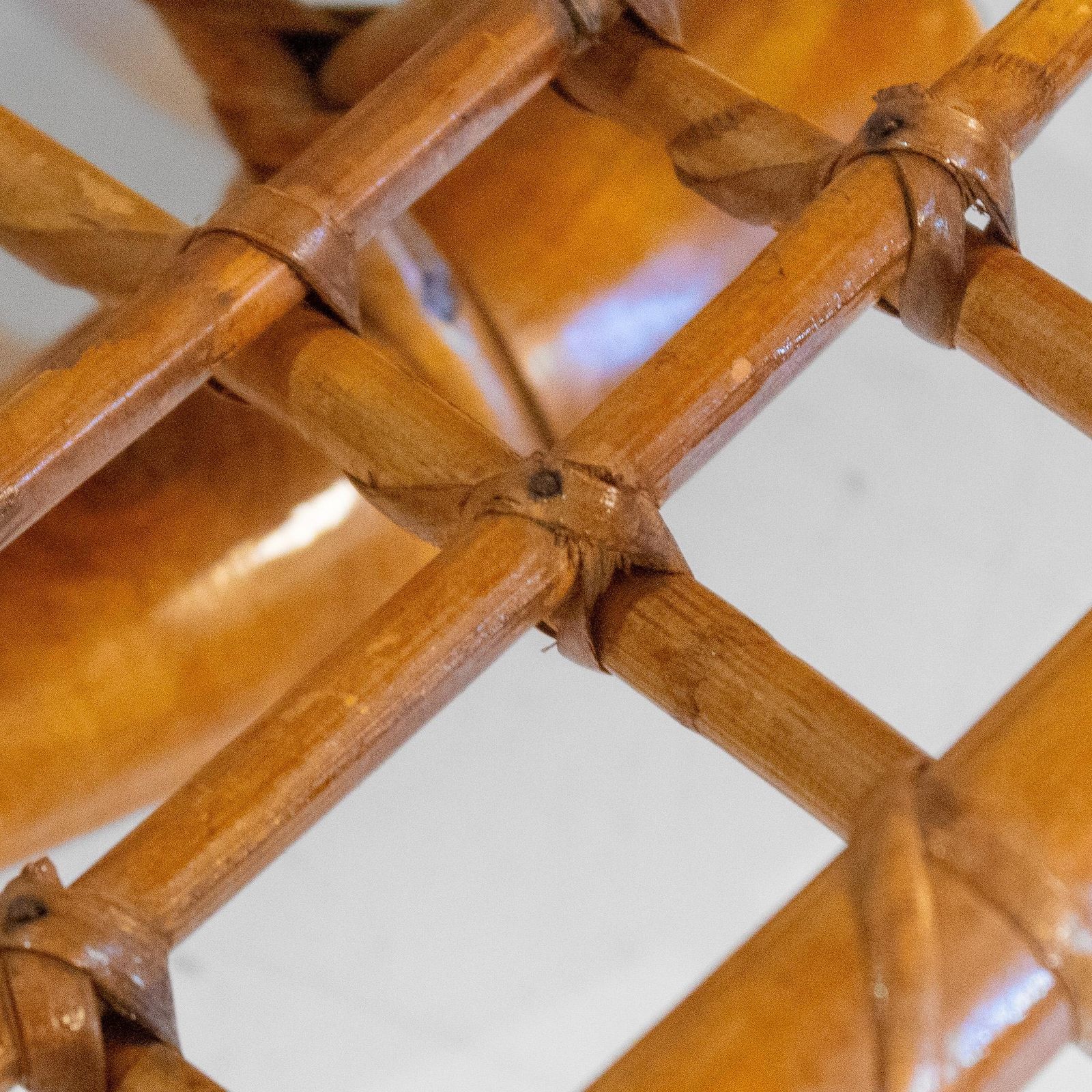 photo for sale Italian Mid Century Bamboo And Rattan Coat Rack By Bonacina, 1960s