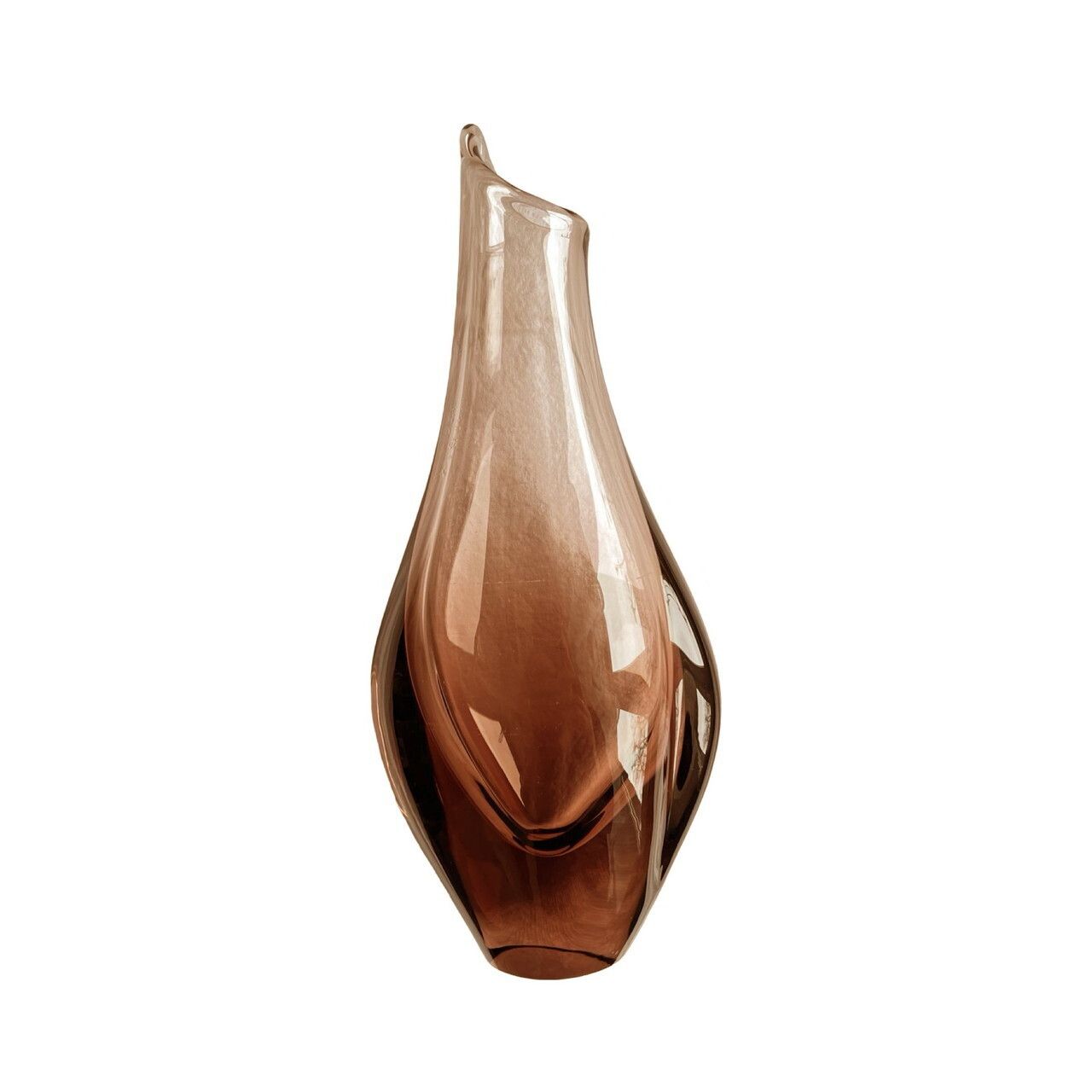 Glass Vase Designed By M. Klinger železny Brod Sklo Czechoslovakia 1960s photo buy