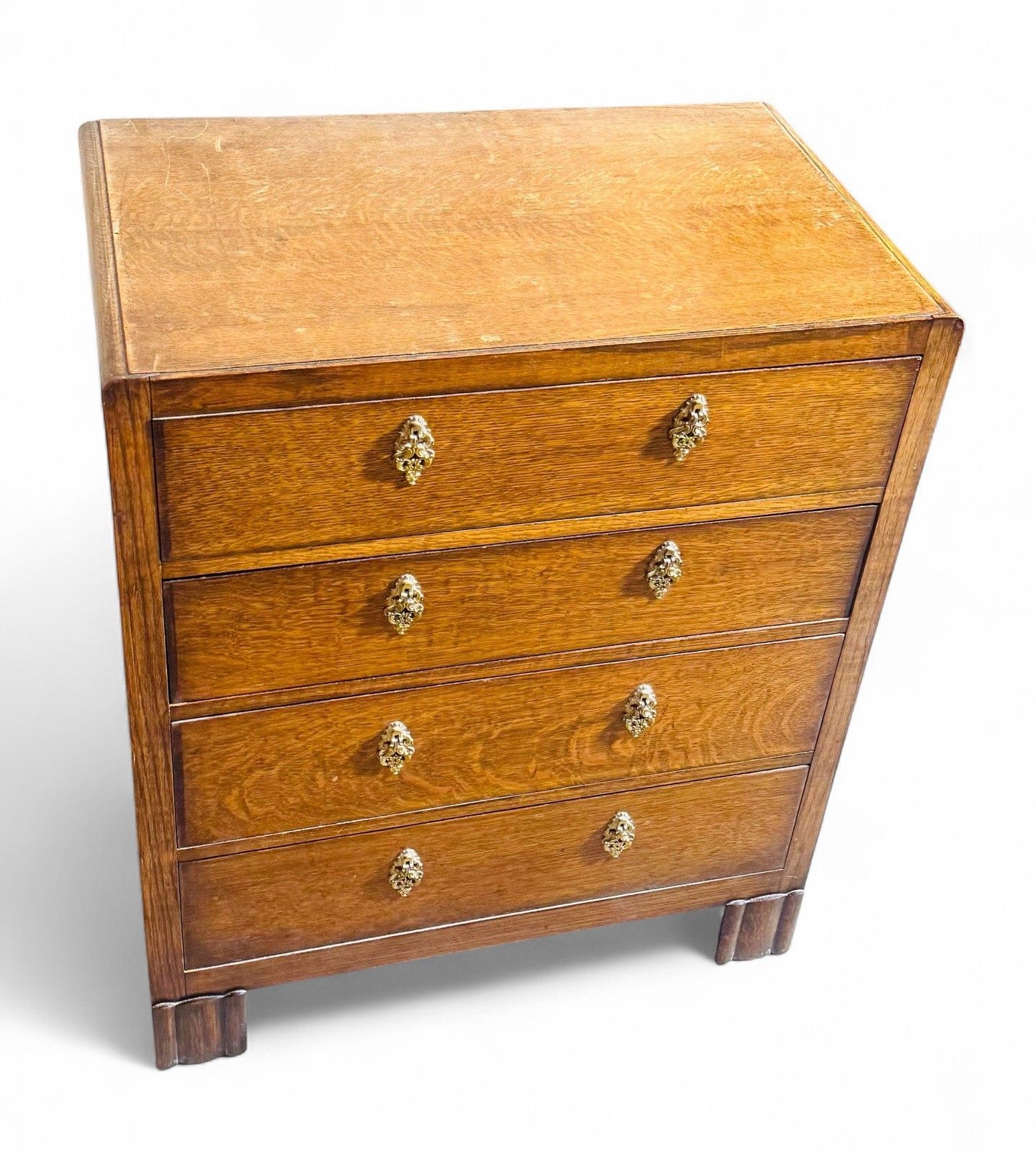 Antique Oak Chest Of Drawers Jacobean Style Superior Quality C1920s photo Furniture