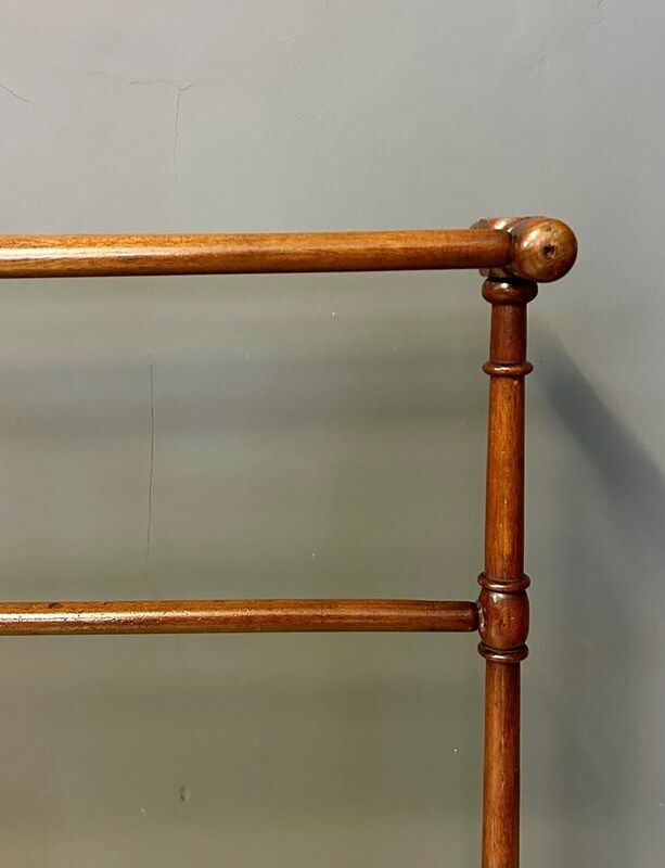 Antique Wooden Towel Rail, Early 20th Century photo 295.0