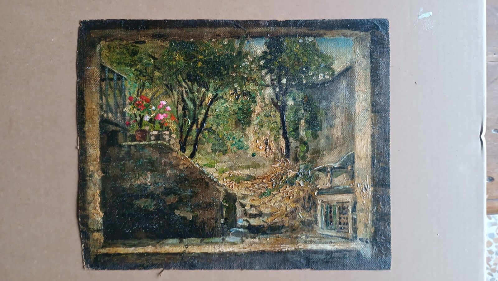 Ancient Painting Early 900s Italian School photo vinterior