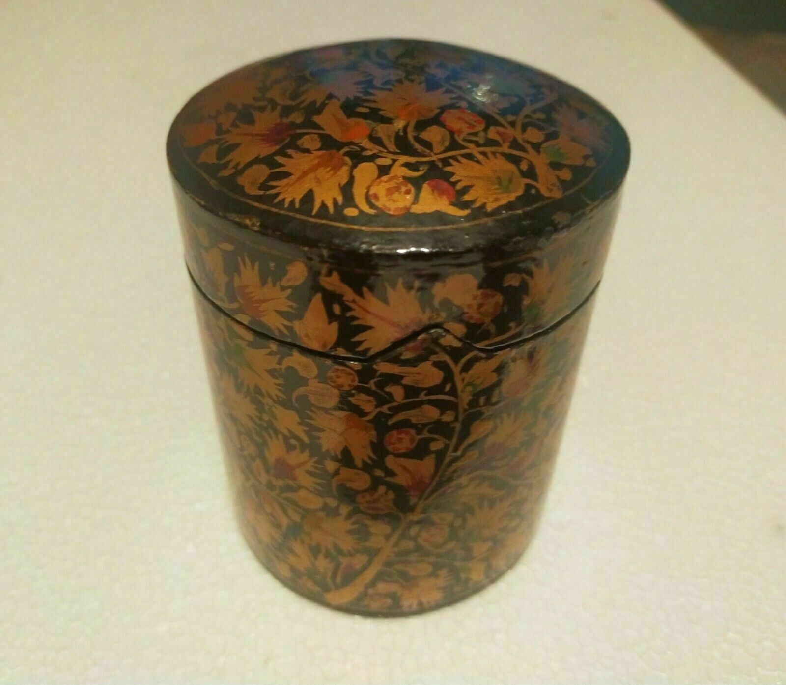 Papiermache Box Antique 19th Century   Antique 19th Century Papiermache Box