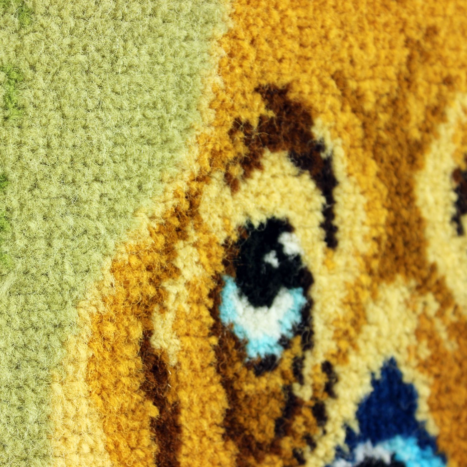 Large Vintage Tapestry Of Cartoon Dog In Frame, Czechoslovakia 1970s photo Art