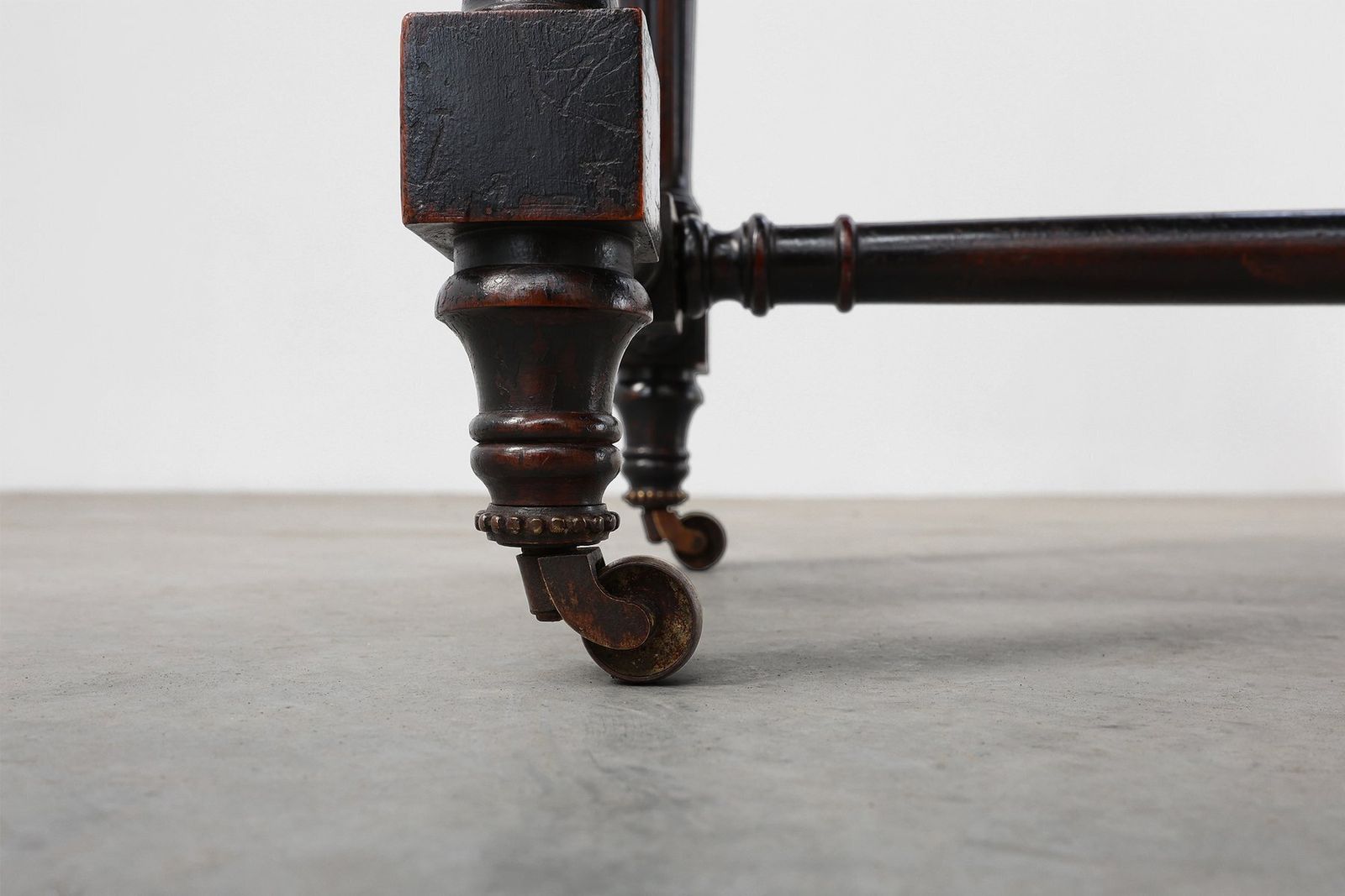 Furniture English Side Table With Geometric Wood Inlay From John Taylor & Sons, 19th Century photo