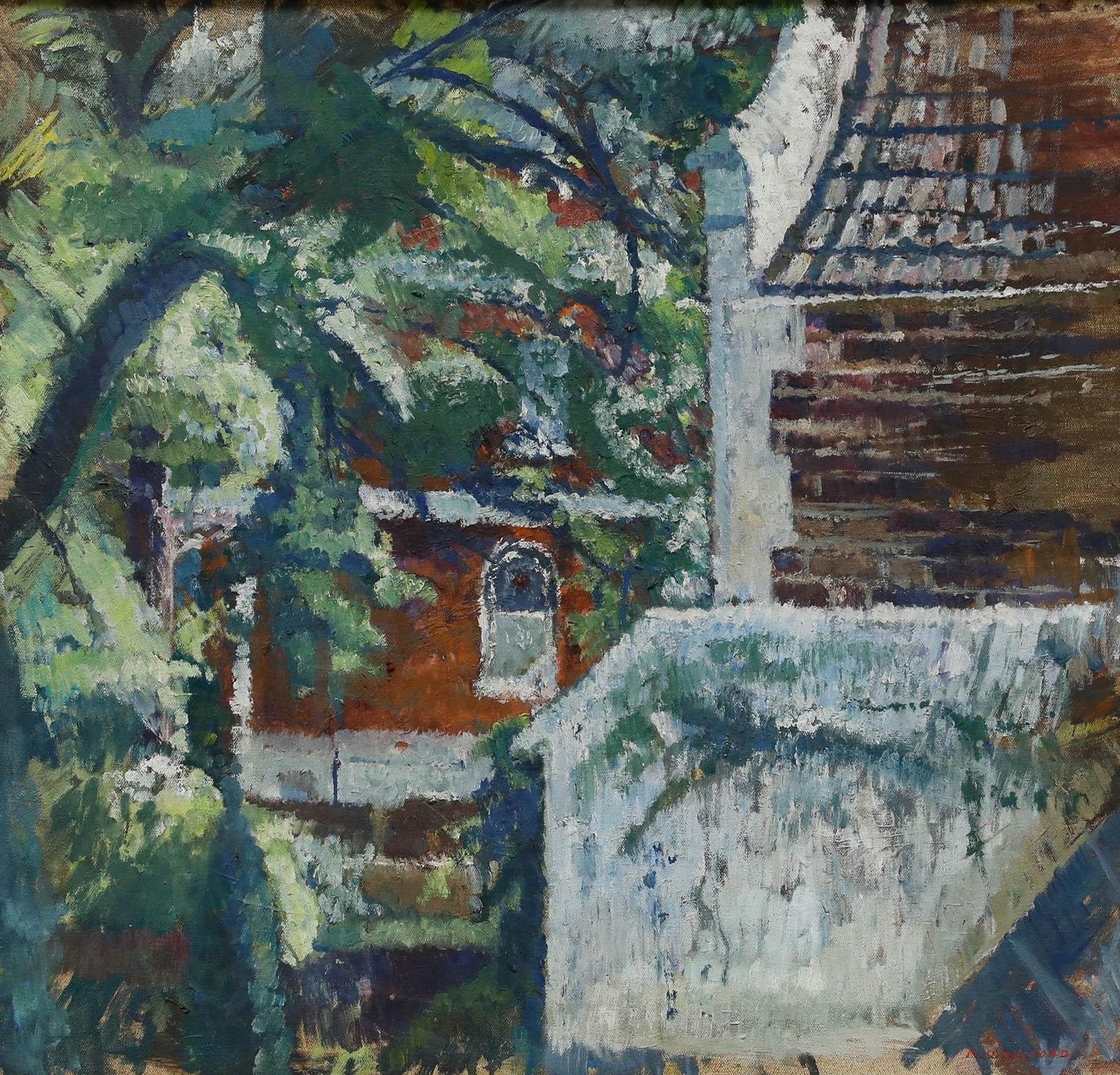 Mark Ford 20th Century Oil, Houses Through The Trees photo furniture