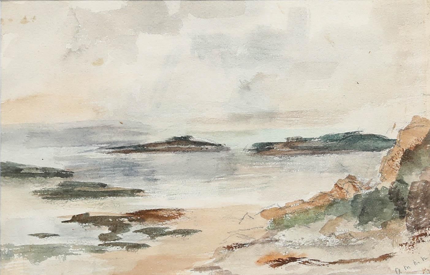 Agnes Mabel Murray Mackinlay (1876 1970) Watercolour, Carrick Bay photo furniture