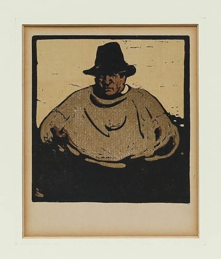 Sir William Nicholson (1872 1949) Early 20th Century Lithograph, A Fisherman photo furniture