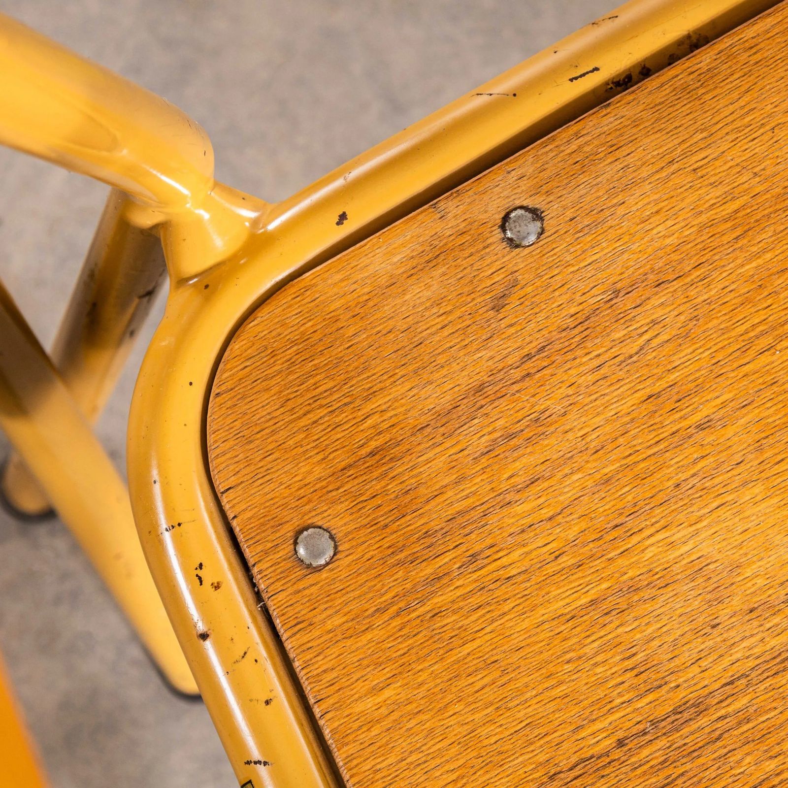 1950’s French Mustard Stella Armchairs – Pair photo Furniture
