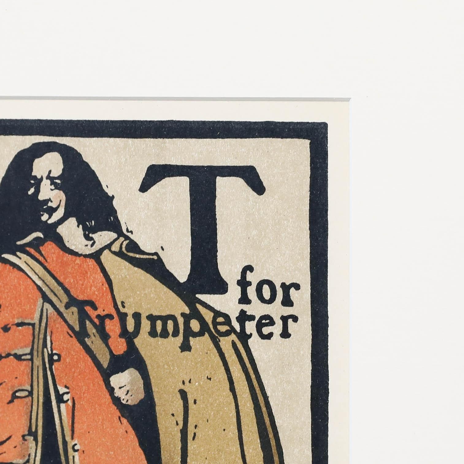 Sir William Nicholson (1872 1949) Early 20th Century Lithograph, T For Trumpeter photo Art