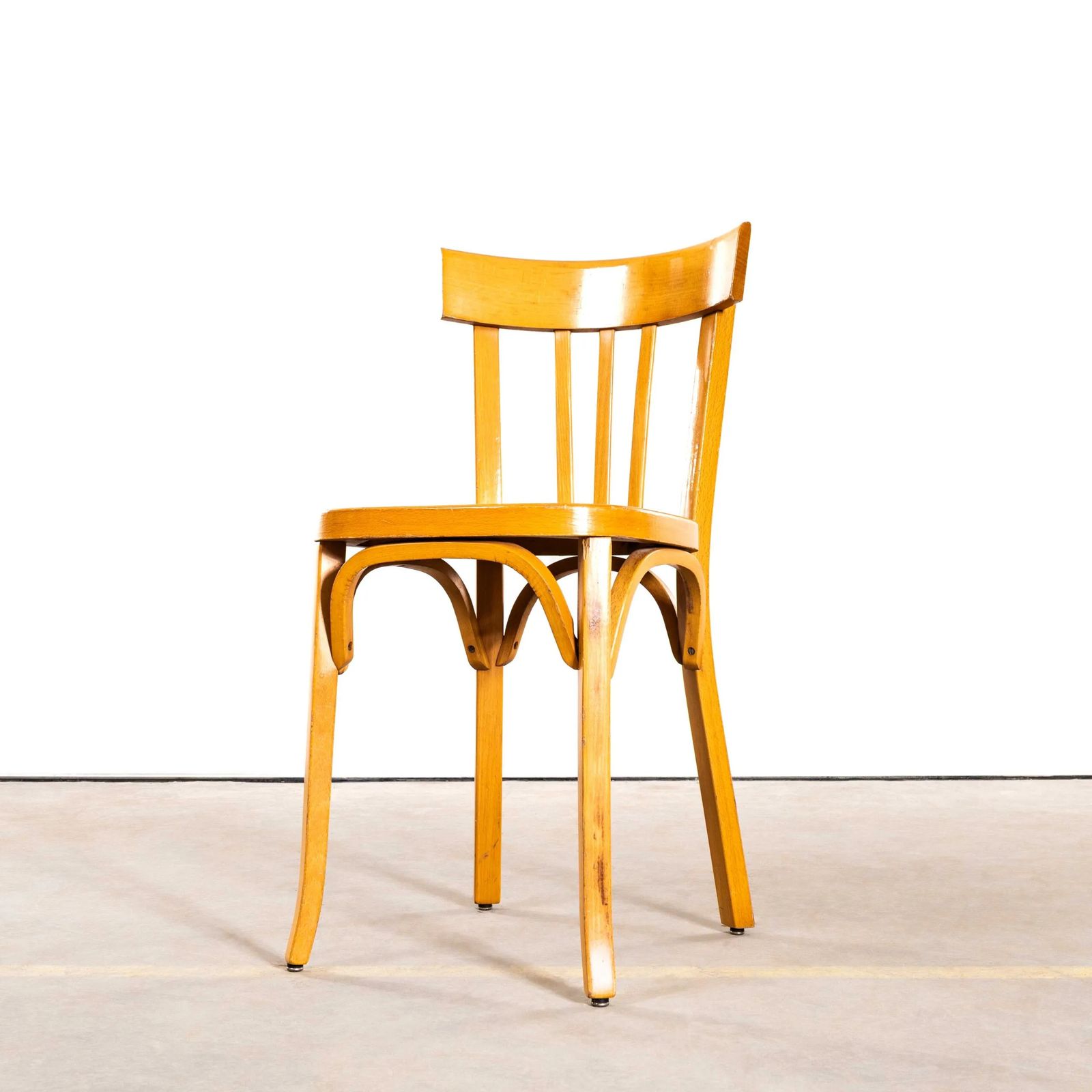 1950’s Blonde French Flat Seat Bentwood Dining Chairs – Set Of Six photo furniture