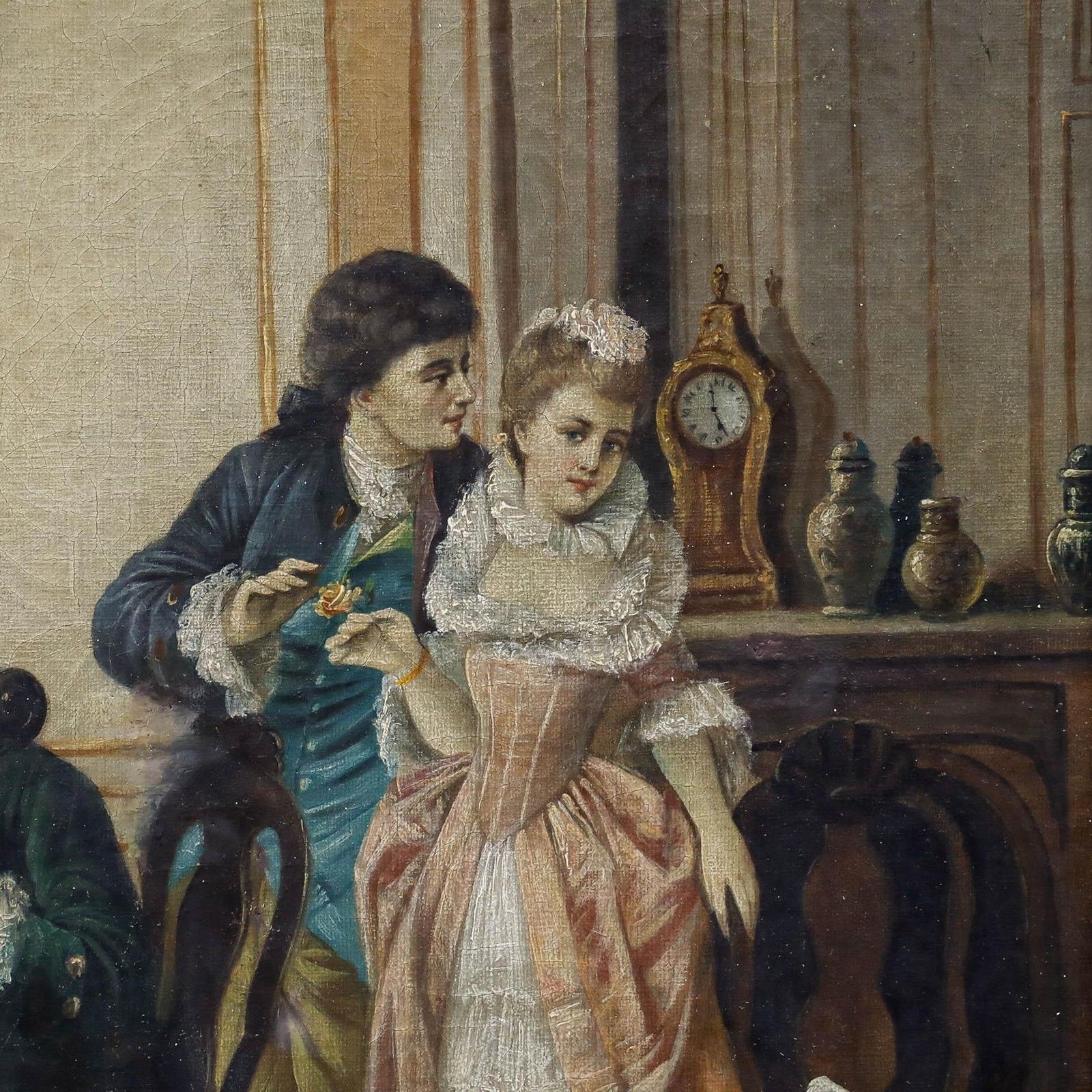 Austrian School Early 19th Century Oil The Courting Couple photo 495.0