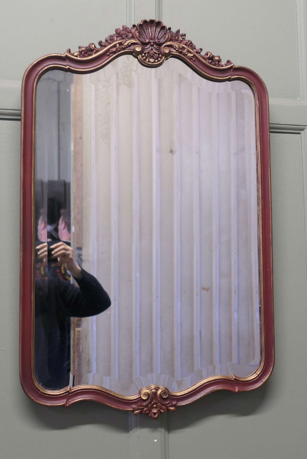 French Painted Console Or Hall Table With Matching Mirror photo Furniture