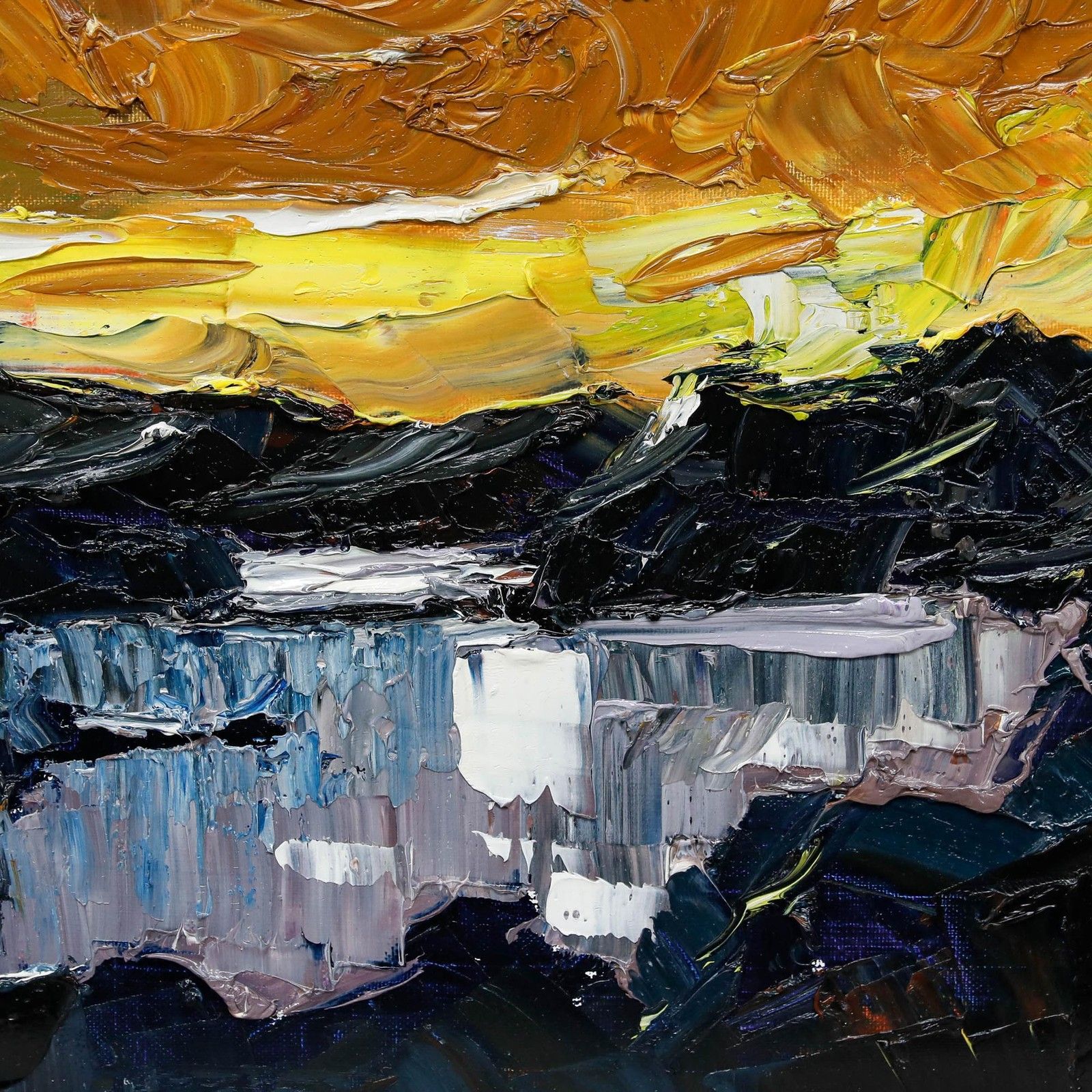 Daniel Nichols Contemporary Oil, Setting Sun photo Art