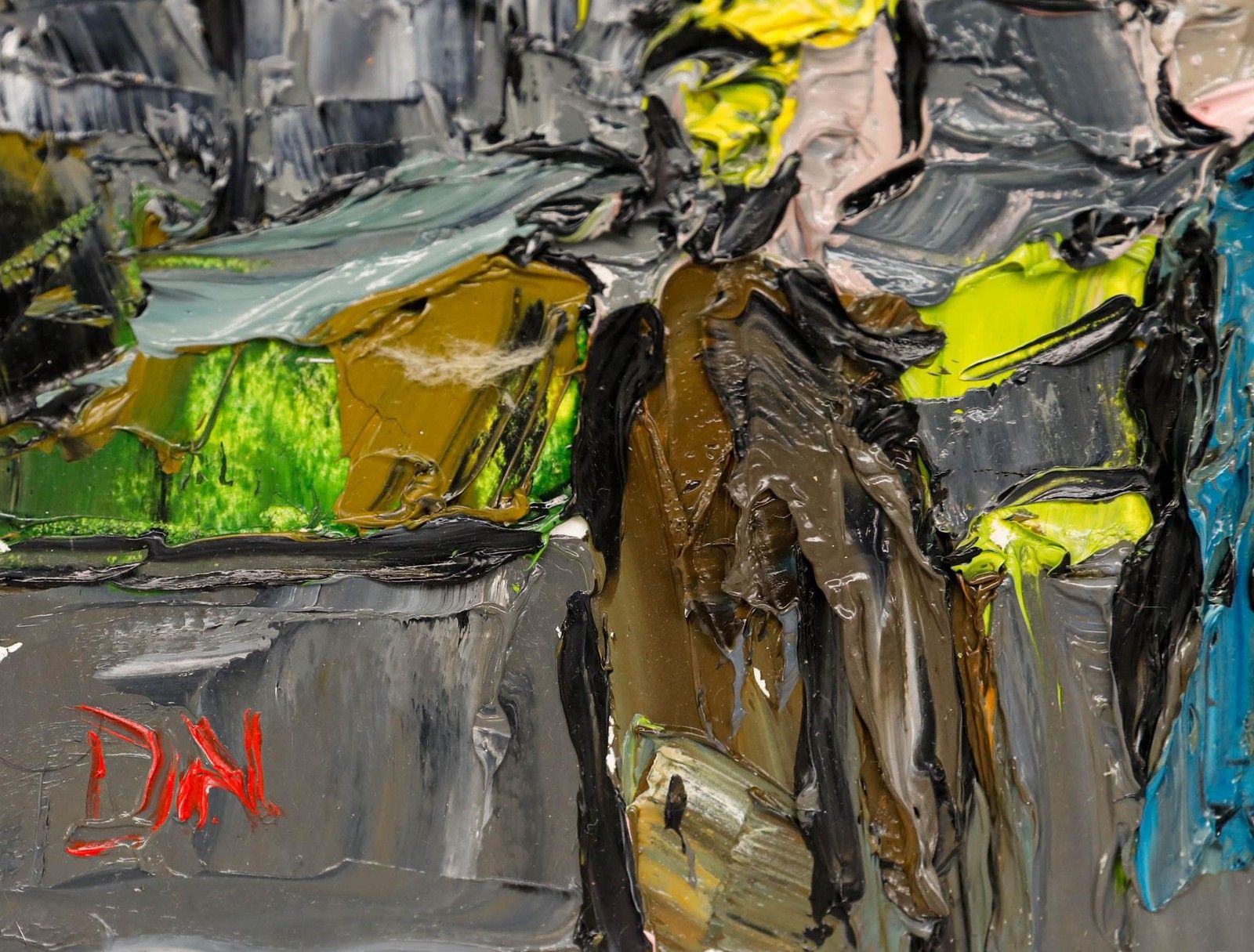 Daniel Nichols Contemporary Oil, In The Town photo vinterior