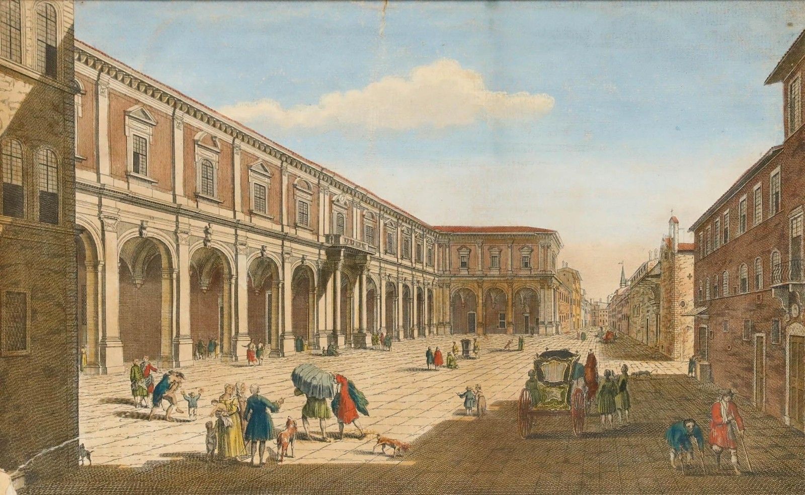 Nathaniel Parr After Giuseppe Zocchi Engraving, View Of The Piazza Of St Mary photo furniture