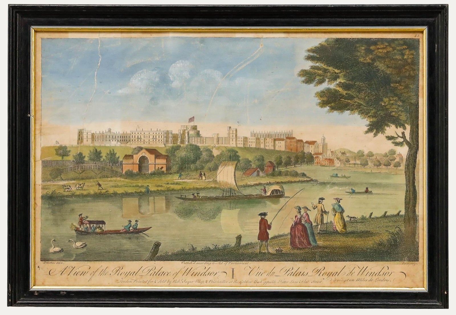 Parr After Brookes Engraving, A View Of The Royal Palace Of Windsor
