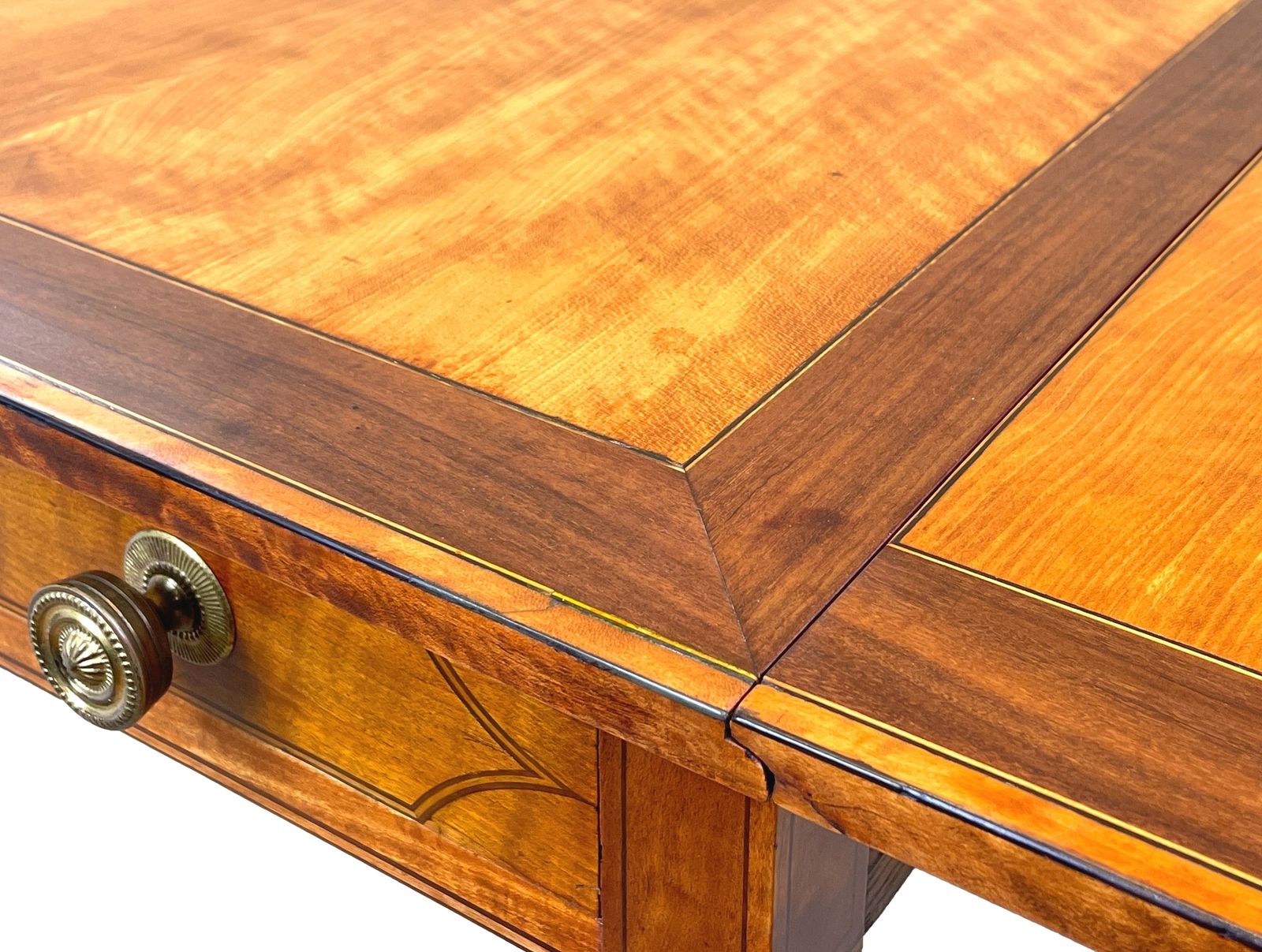 Georgian Satinwood Pembroke Table (England, Circa 1790) photo vintage