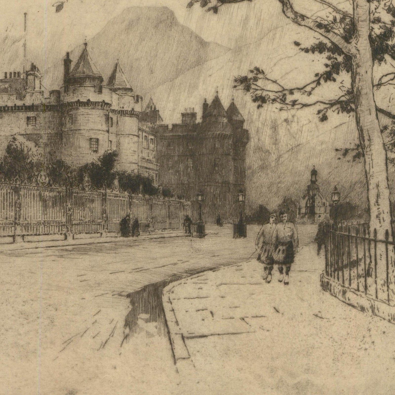 Percy Robertson (1869 1934) Early 20th Century Etching, Holyrood photo for sale