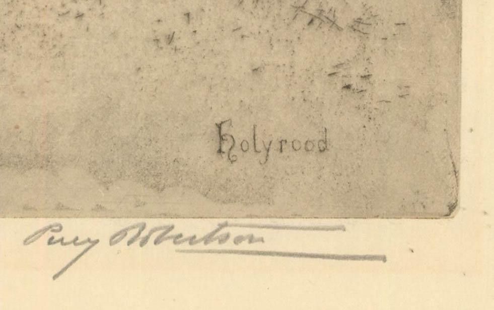Percy Robertson (1869 1934) Early 20th Century Etching, Holyrood photo Art