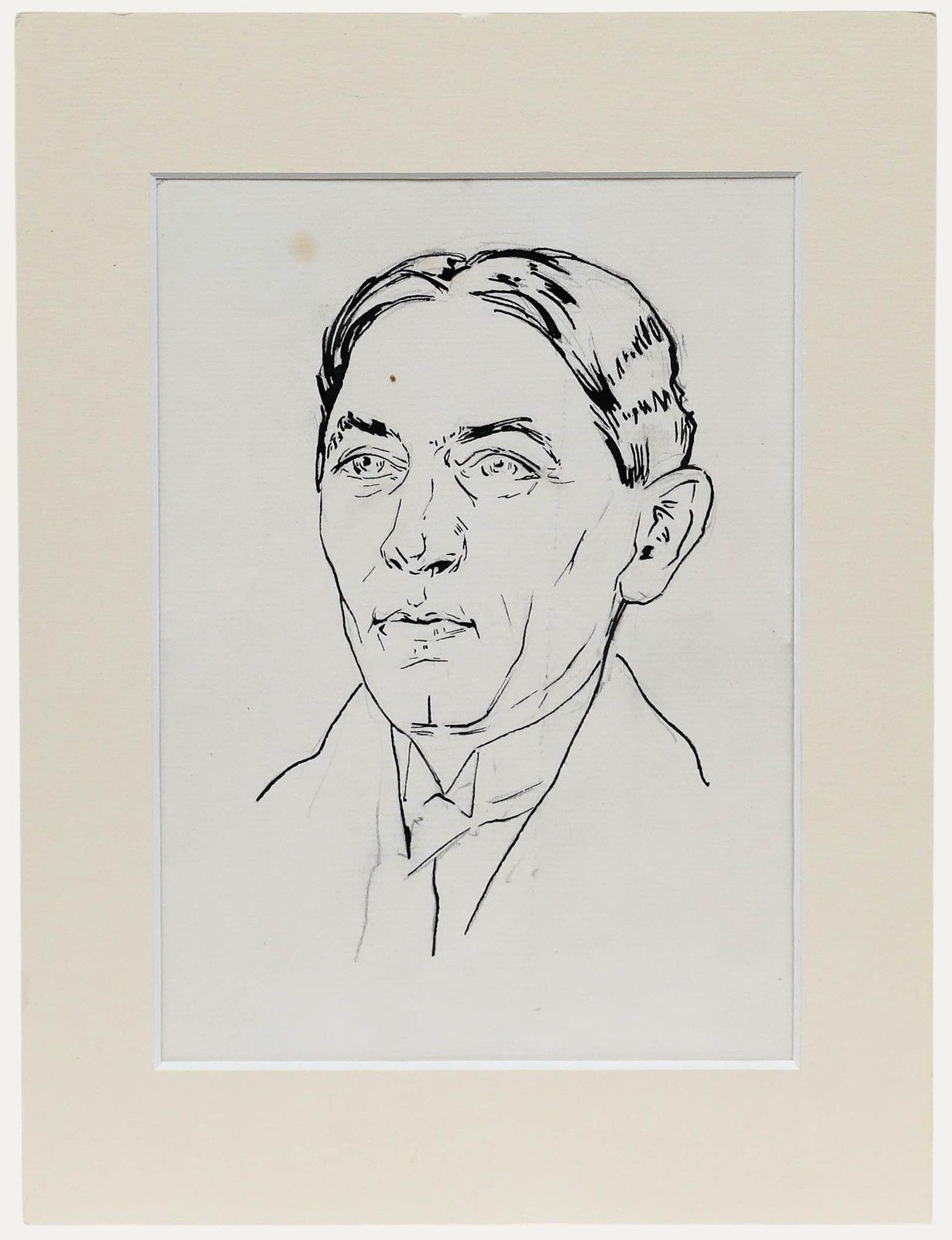 Belgian School Early 20th Century Pen And Ink Drawing A Man From Ohio
