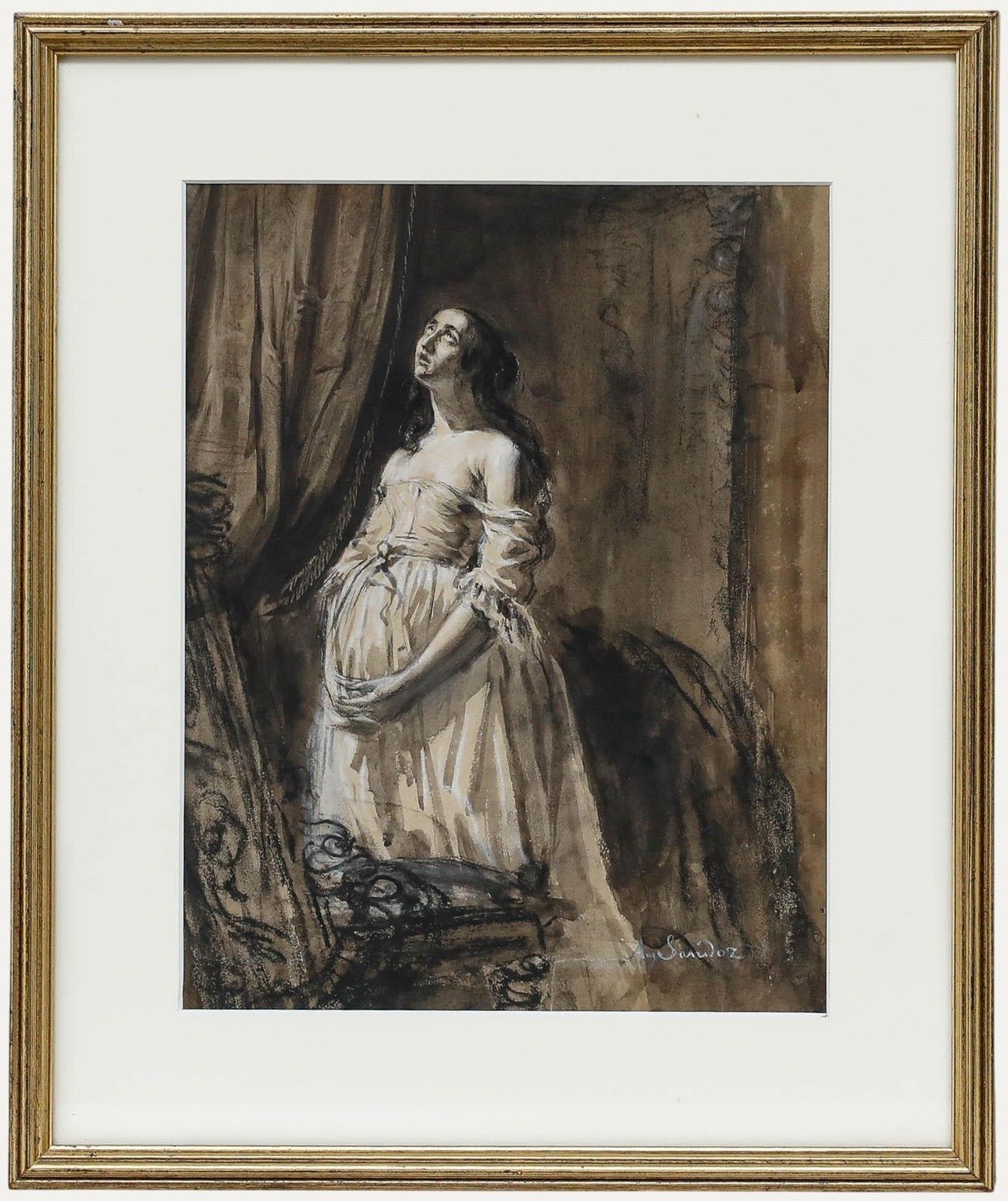 Late 19th Century Watercolour Looking To The Heavens