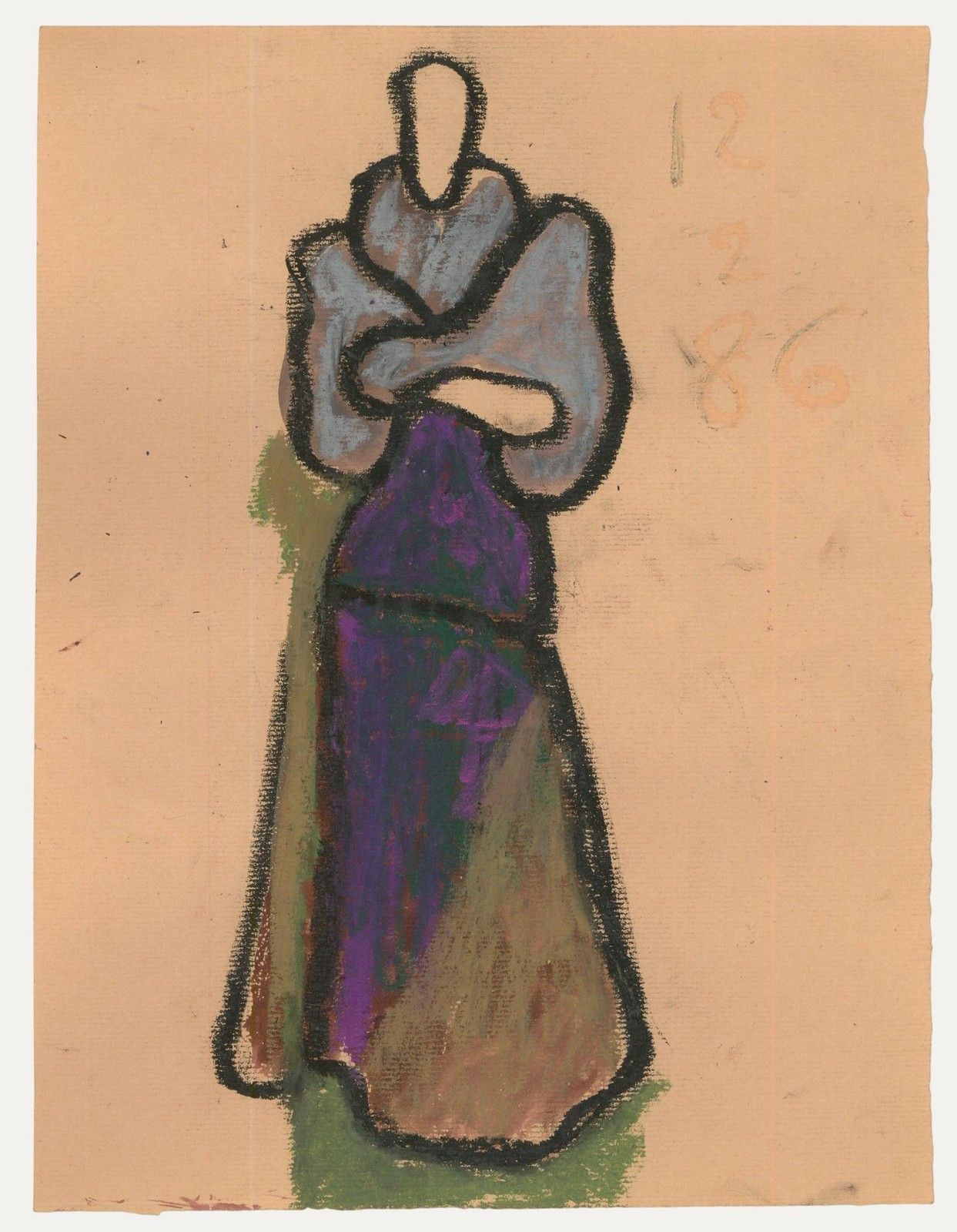 Ed Dukkers (1923 1996) 1986 Pastel, Catwalk I