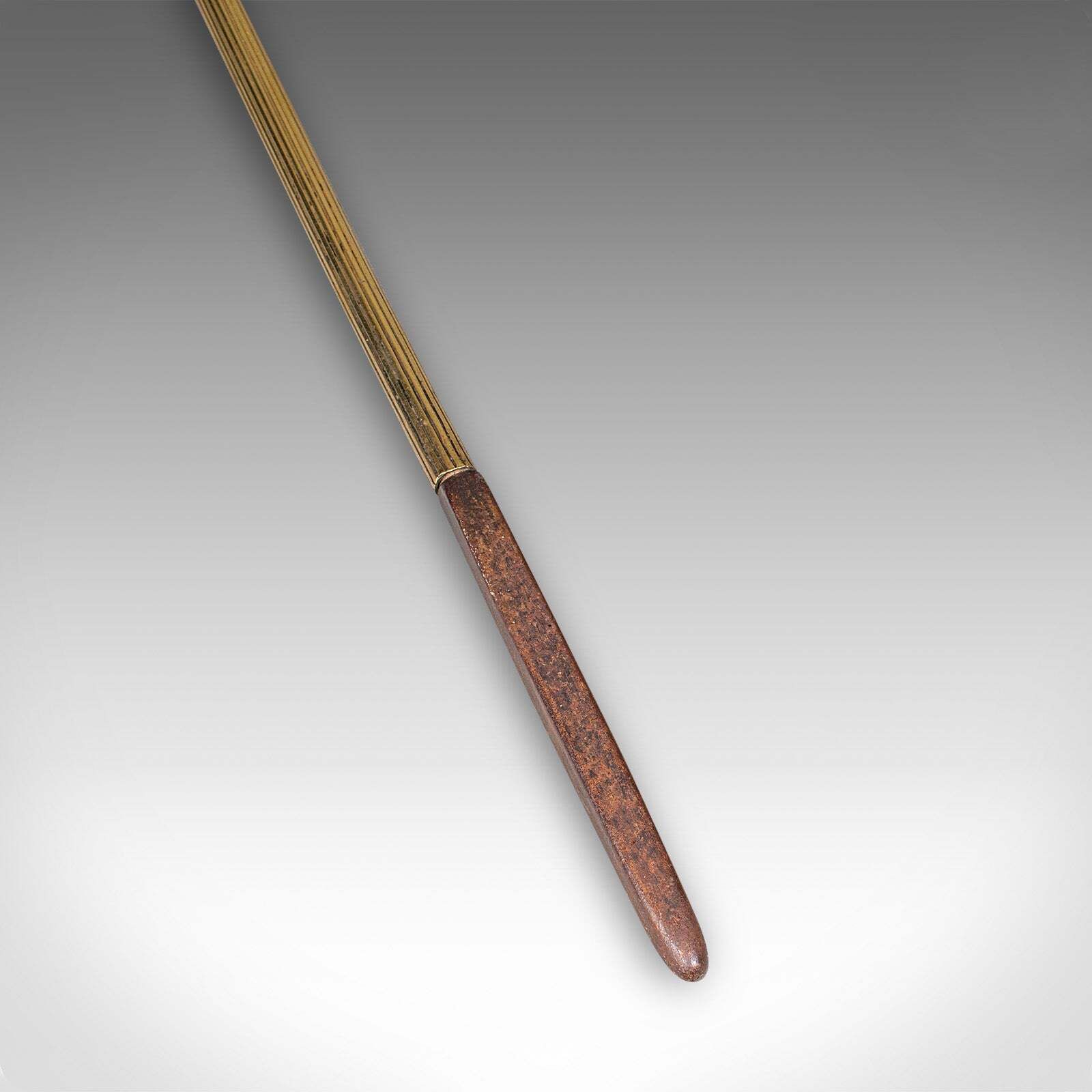 Antique Fireplace Tool Suite, English, Brass, Shovel, Poker, Tongs, Victorian photo vintage