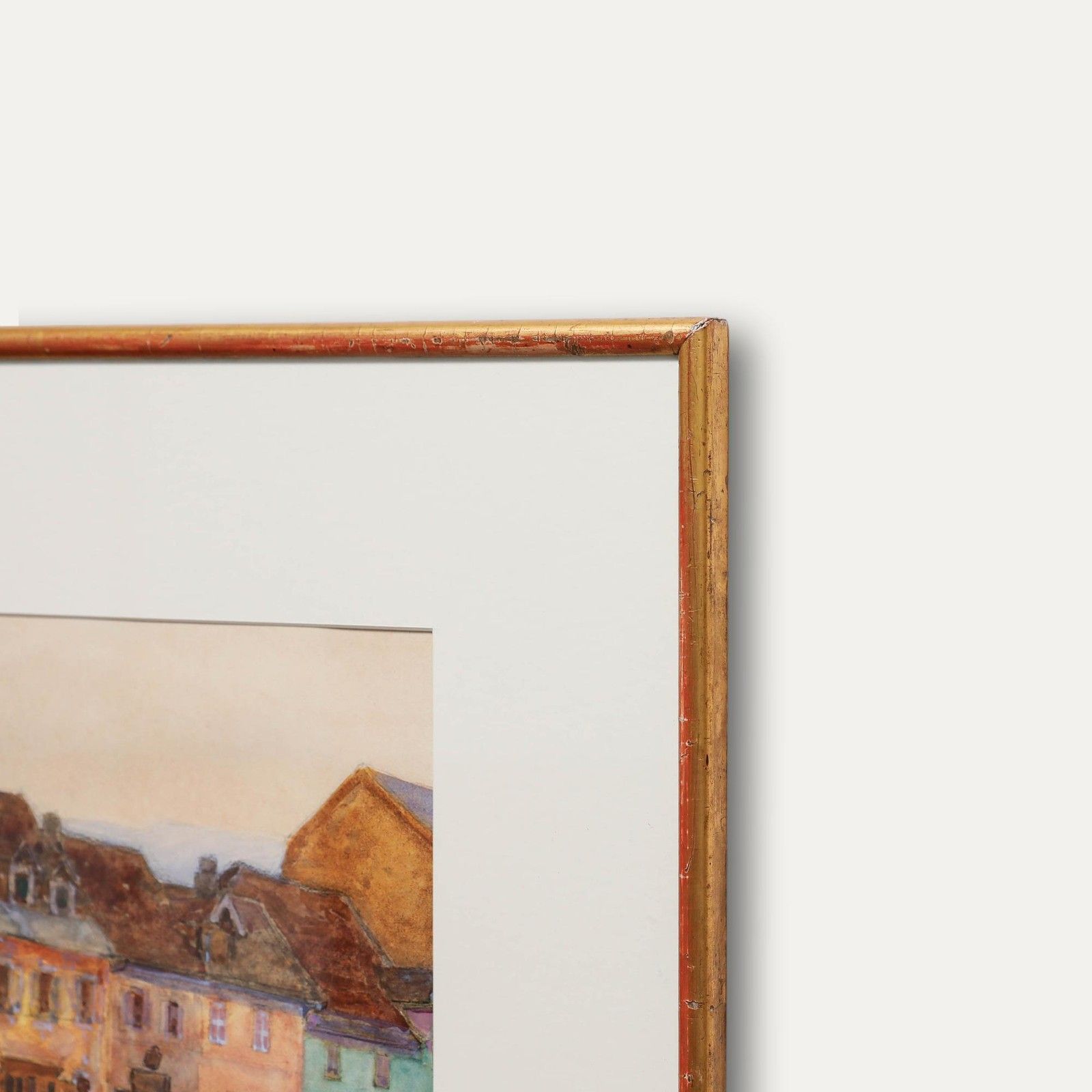 George Thomson (1860 1939) Framed 1908 Watercolour, Row Of Houses photo 225.0