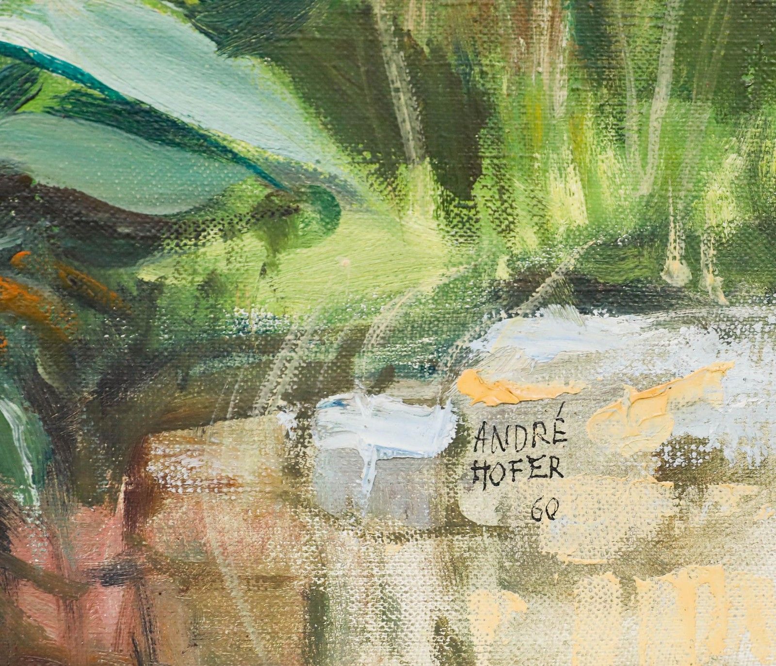 Andre Hofer (1890 1973) 1960 Oil, Agave Landscape photo vinterior