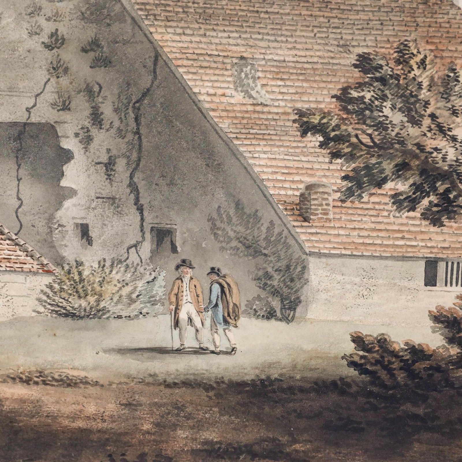 H. Cromwell 1797 Watercolour, The Ruins Of Wolvesey Castle, Winchester photo Art